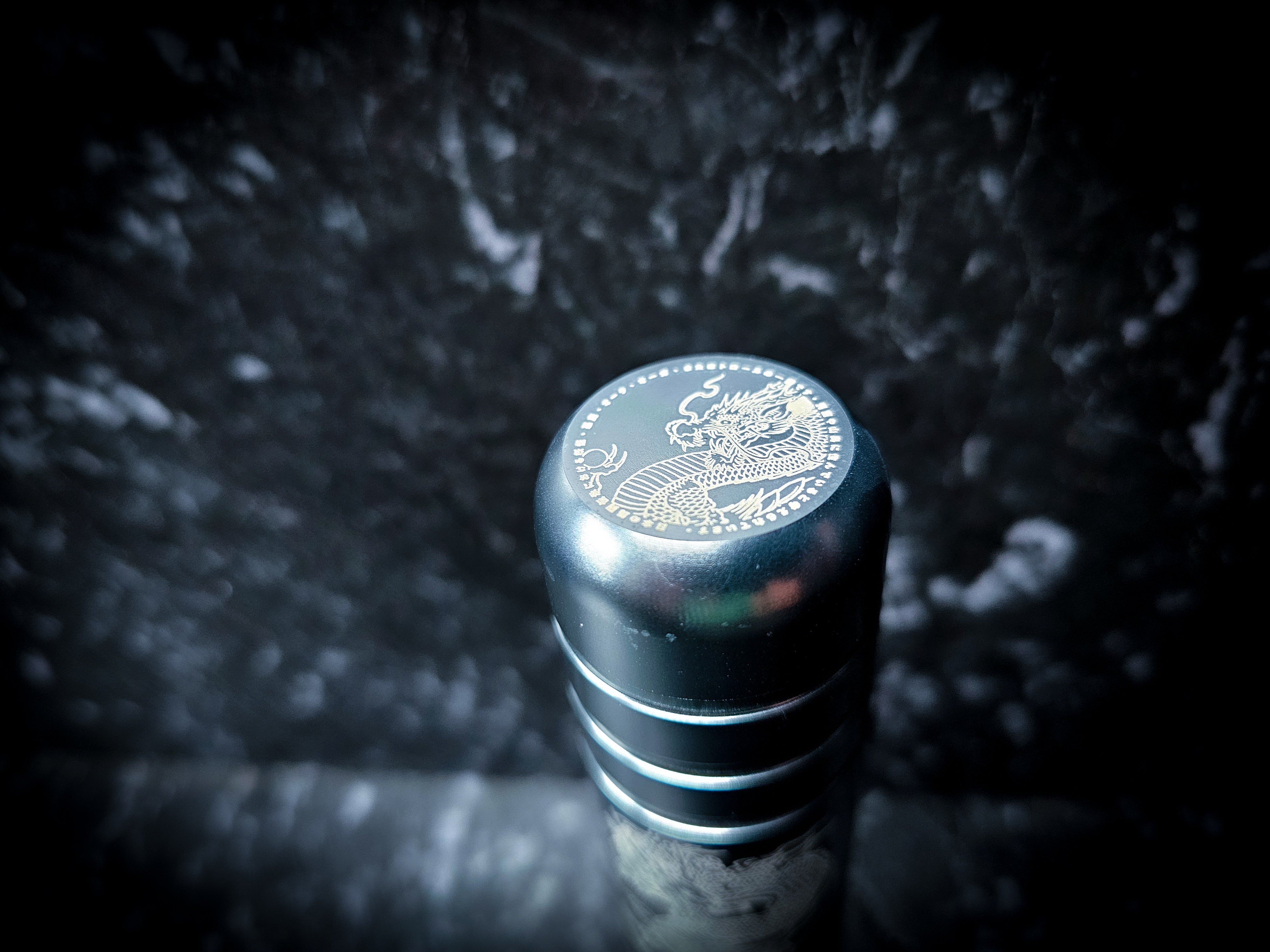 Traditional Dragon Etch Sleek Tall Manual Gear Knobs