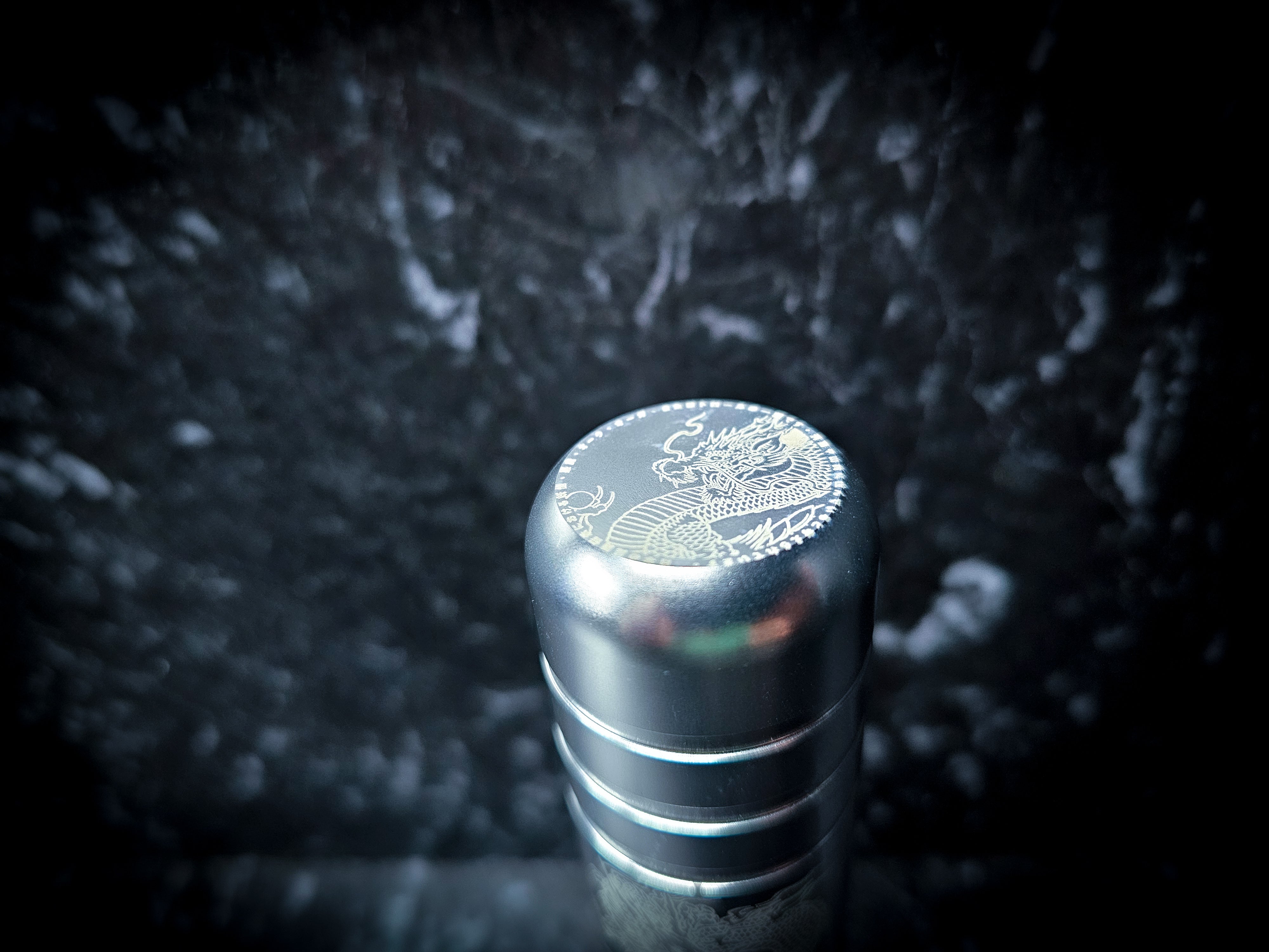 Traditional Dragon Etch Sleek Tall Manual Gear Knobs