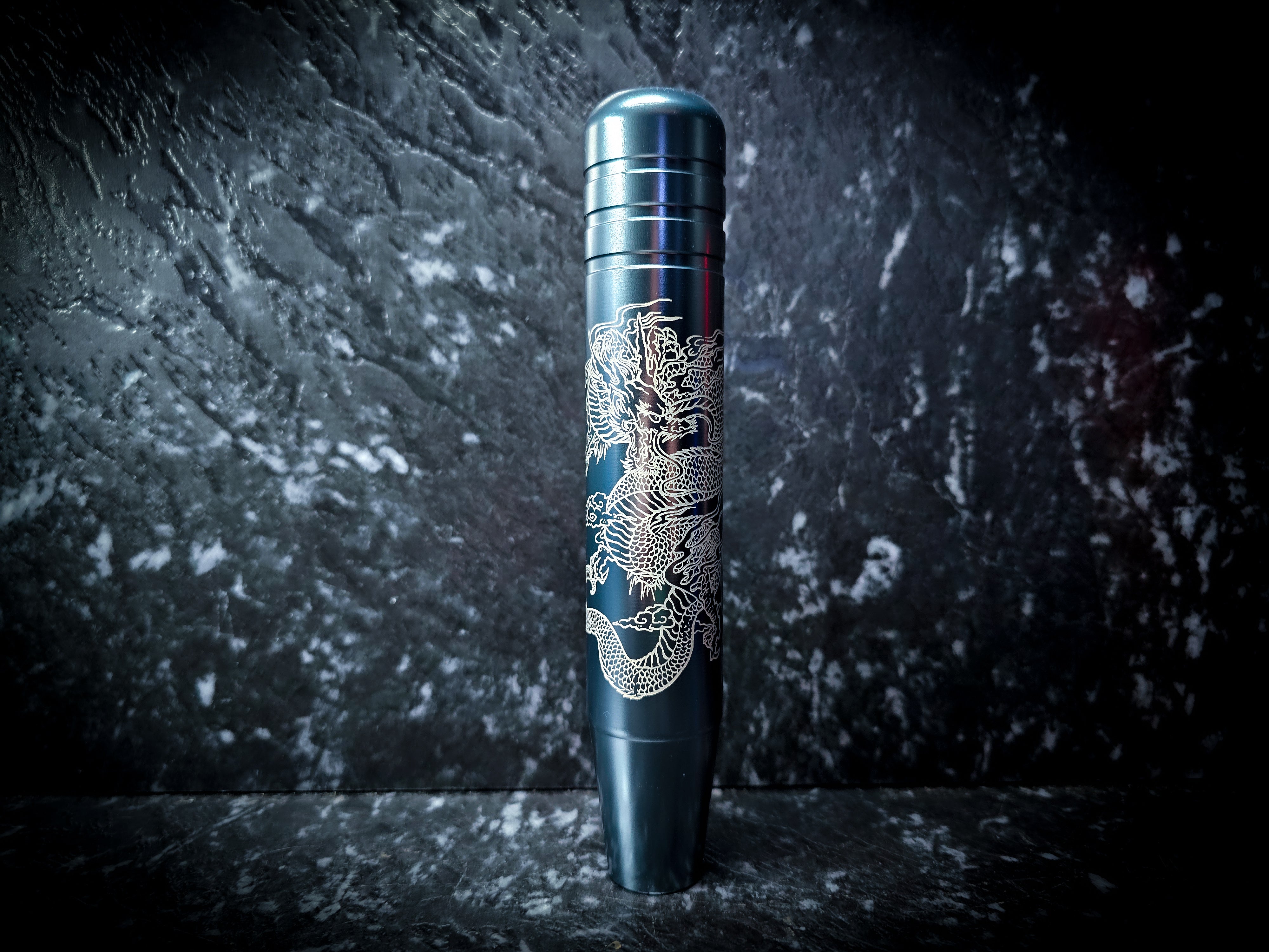 Traditional Dragon Etch Sleek Tall Manual Gear Knobs