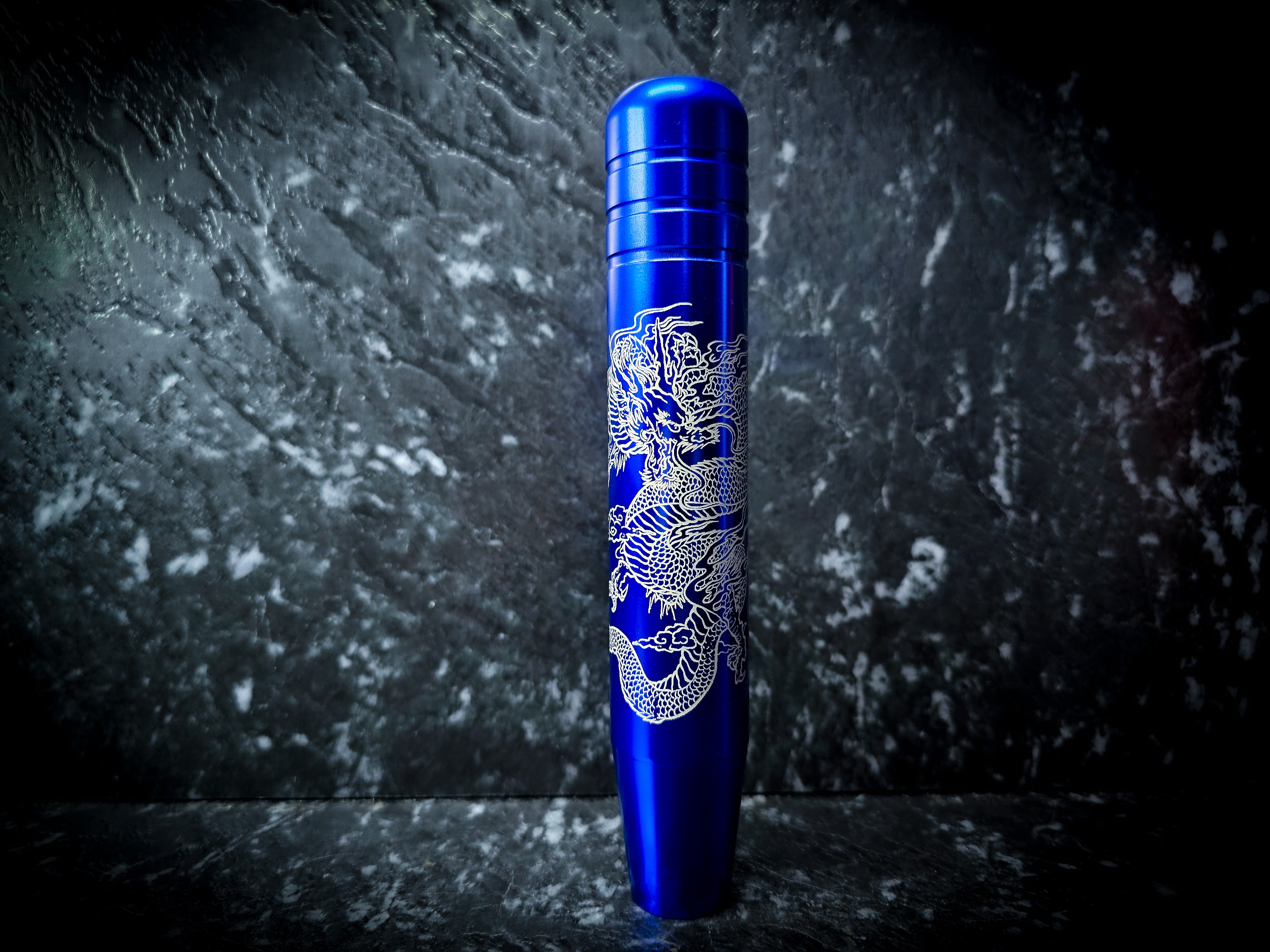 Traditional Dragon Etch Sleek Tall Manual Gear Knobs