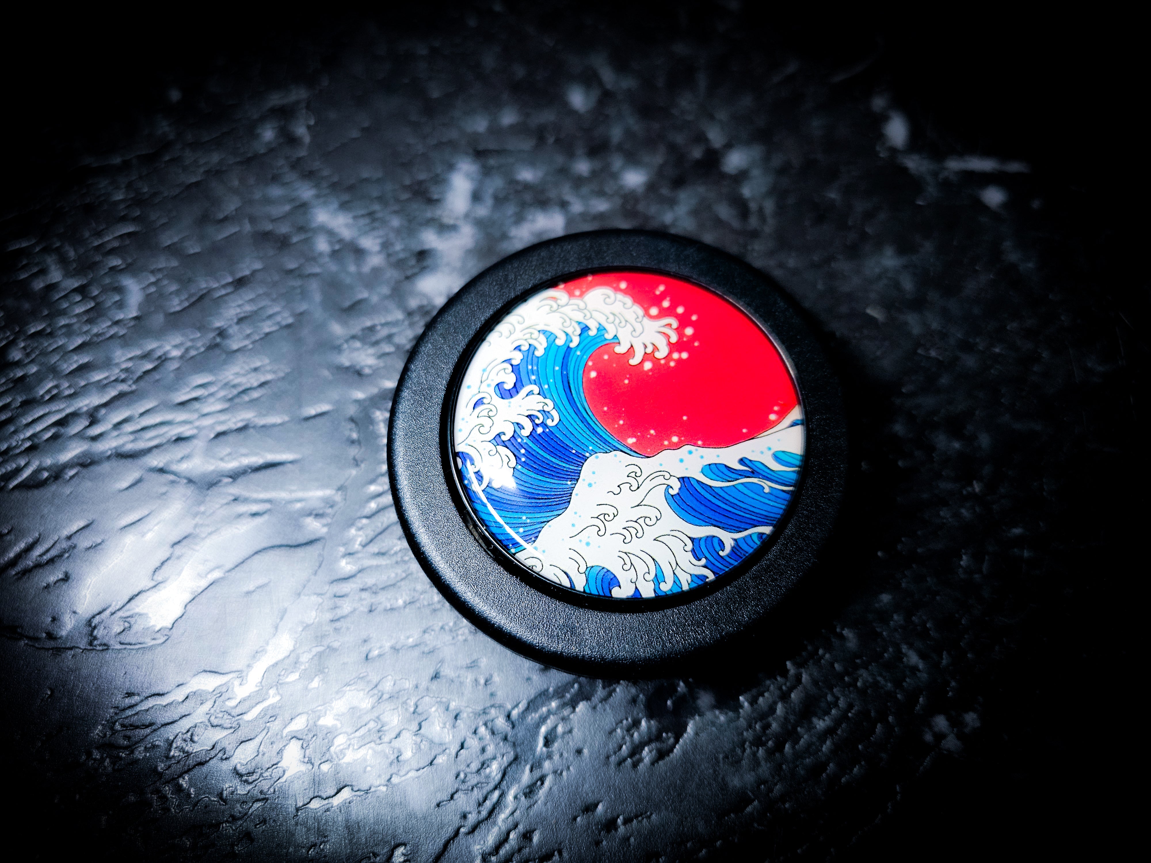 Kanagawa Surf Red Steering Wheel Horn Button