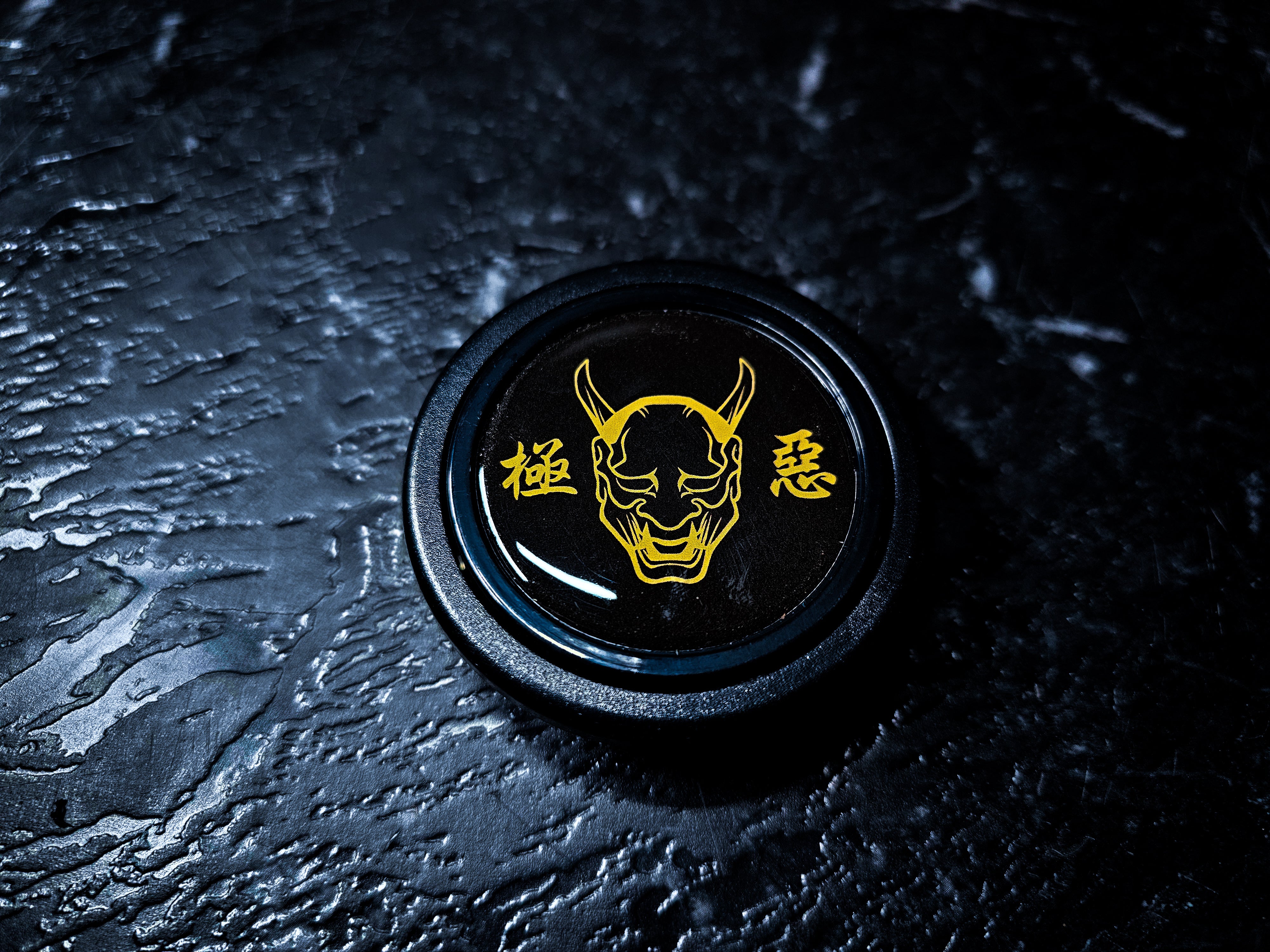 Hannya Oni Demon Mask Steering Wheel Horn Button