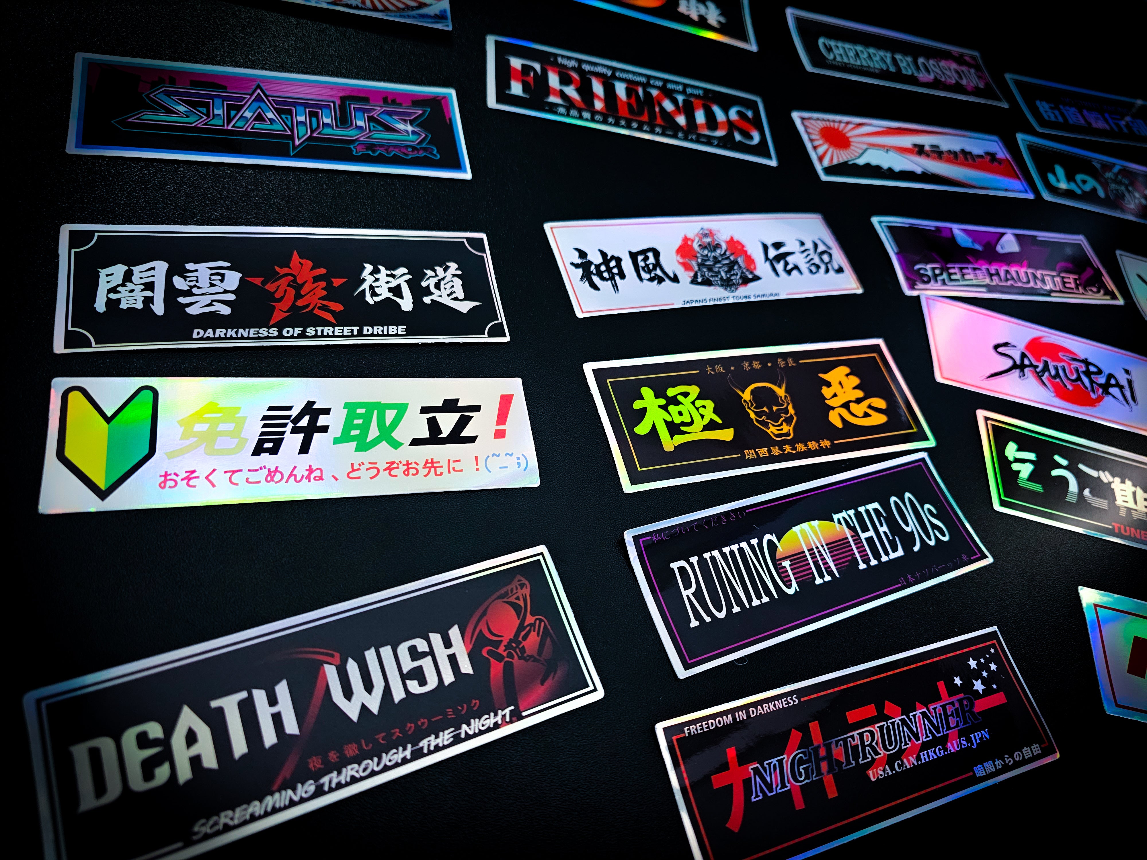 JDM Slap Silver Holographic Decal Packs