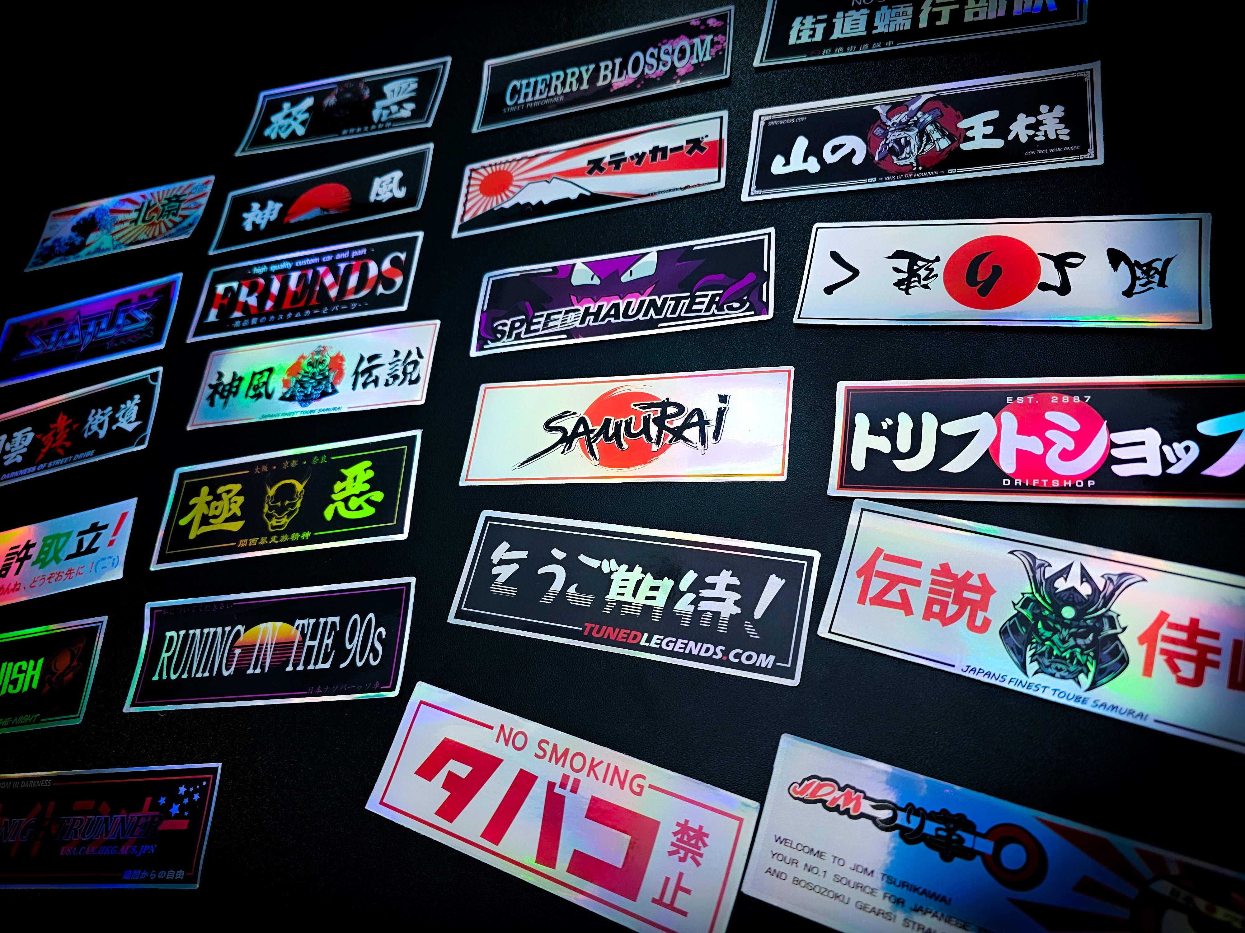 JDM Slap Silver Holographic Decal 3 Pack
