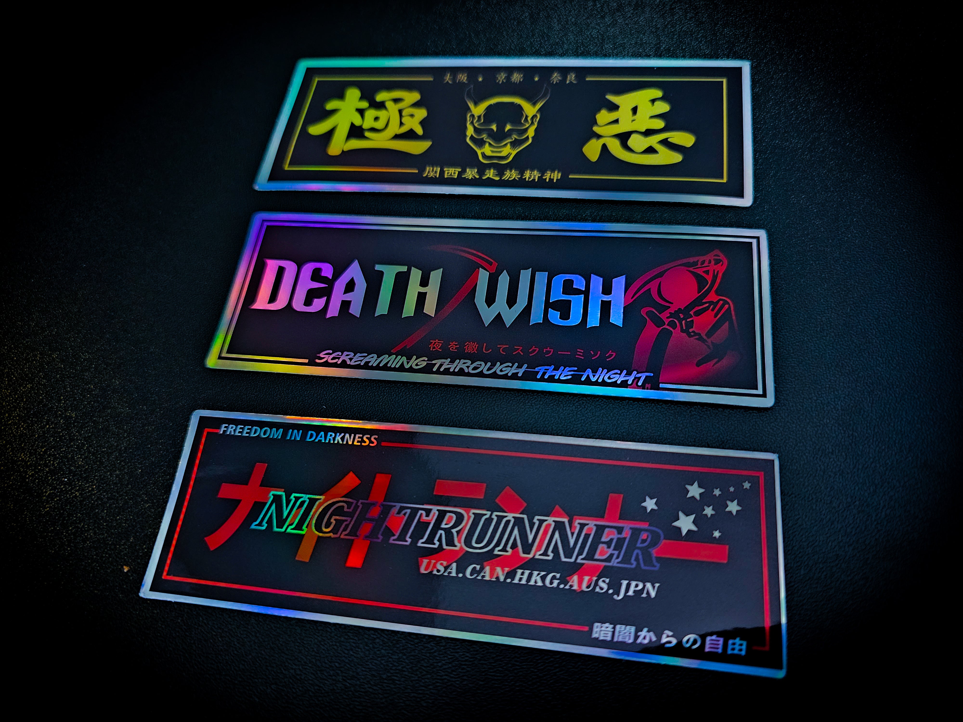 JDM Slap Silver Holographic Decal 3 Pack