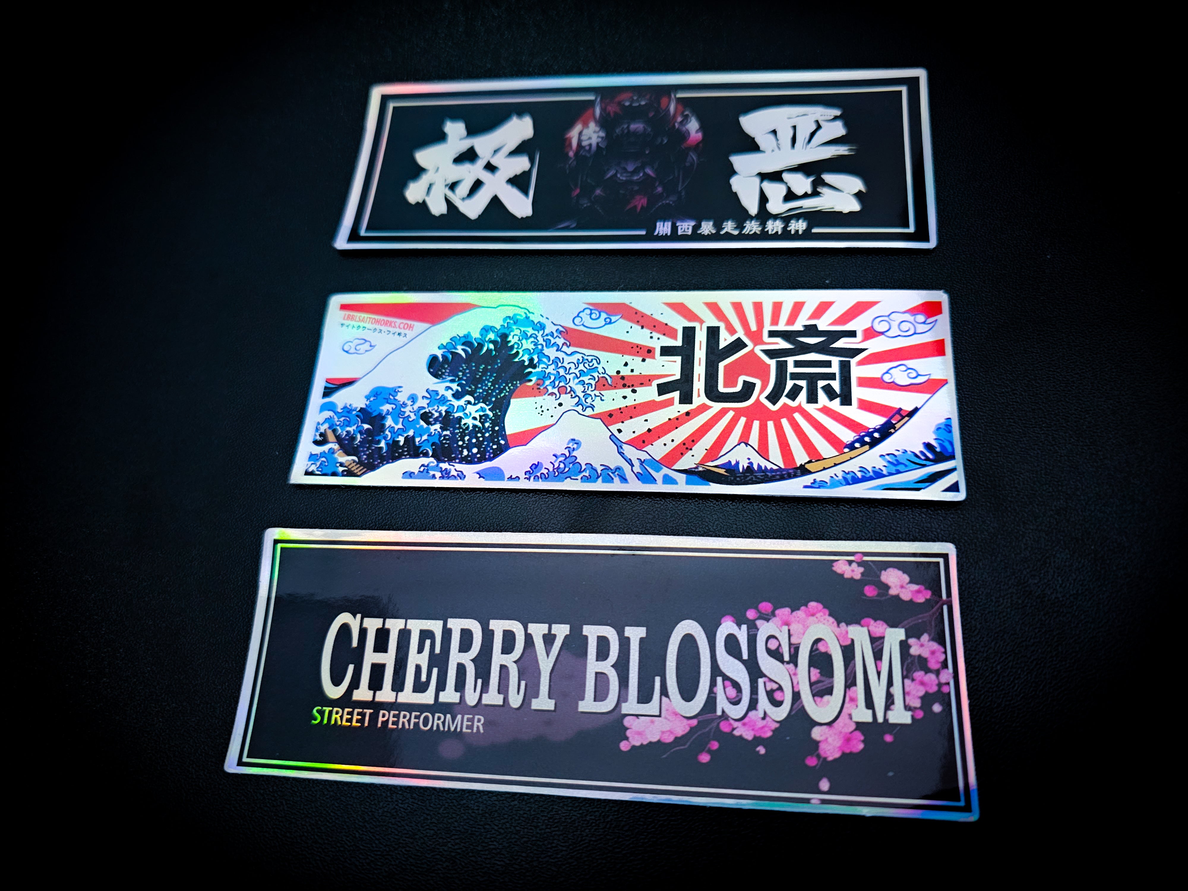 JDM Slap Silver Holographic Decal 3 Pack