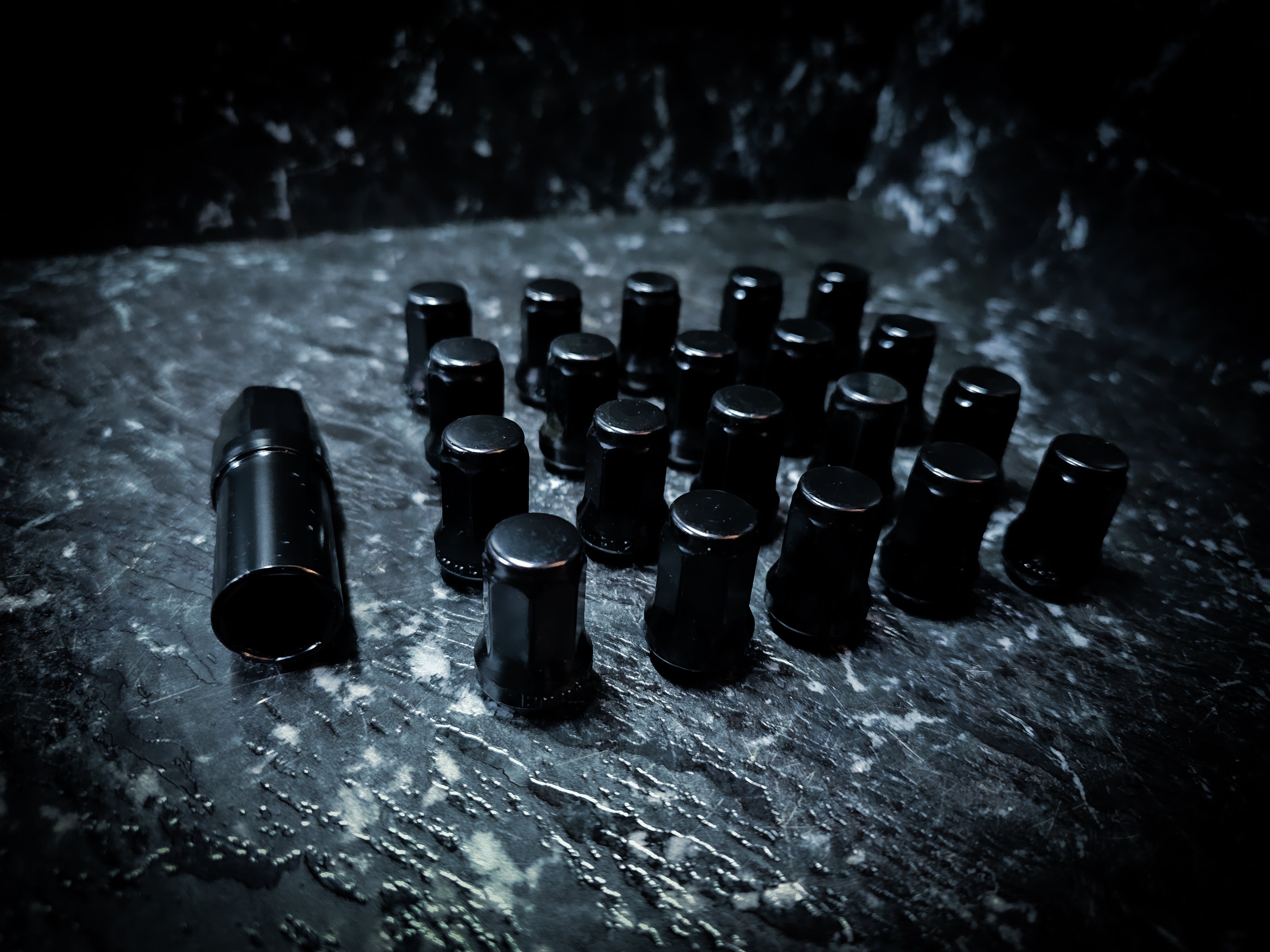Black Tuner Wheel Nuts