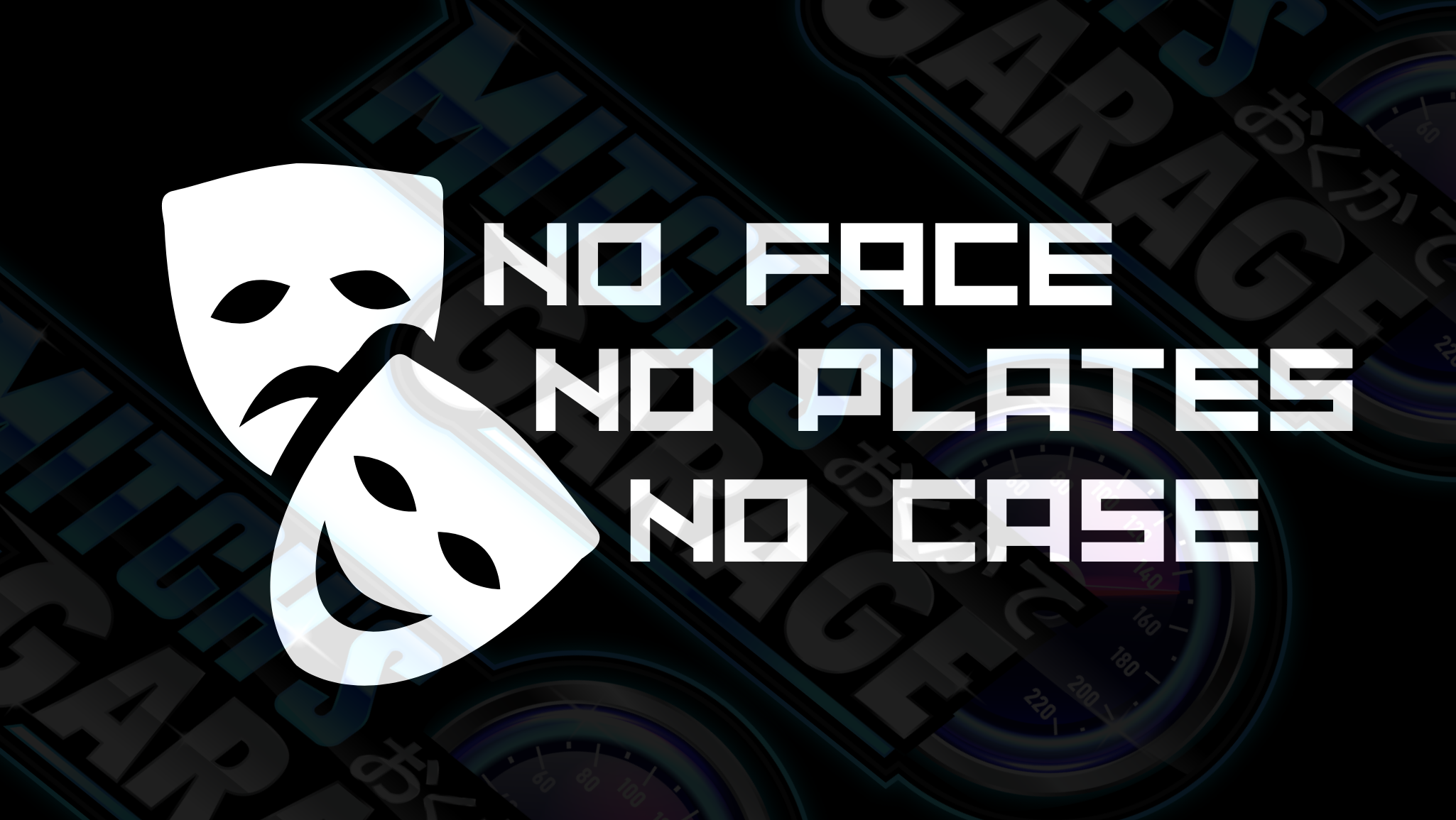 No Face No Plates No Case Vinyl Decal