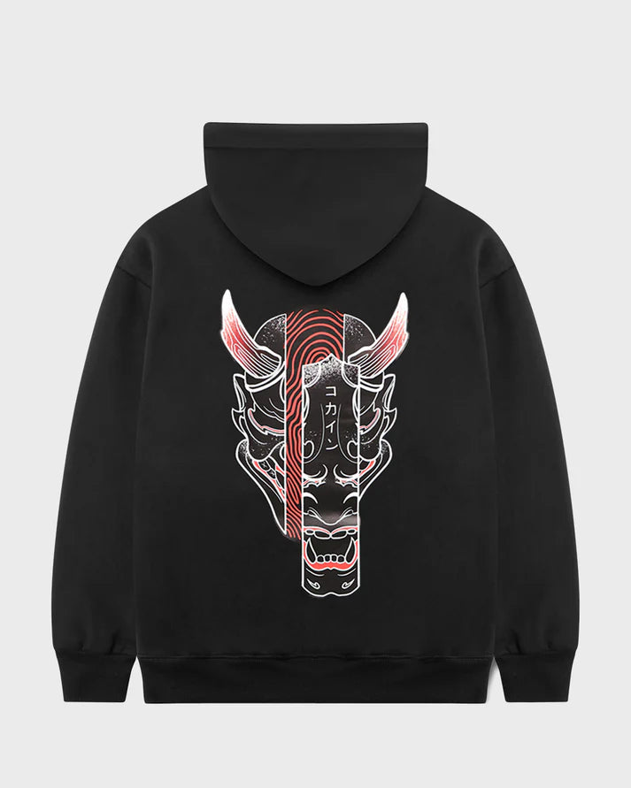 KOKAINE ~ "Hannya" Hoodie // BLACK