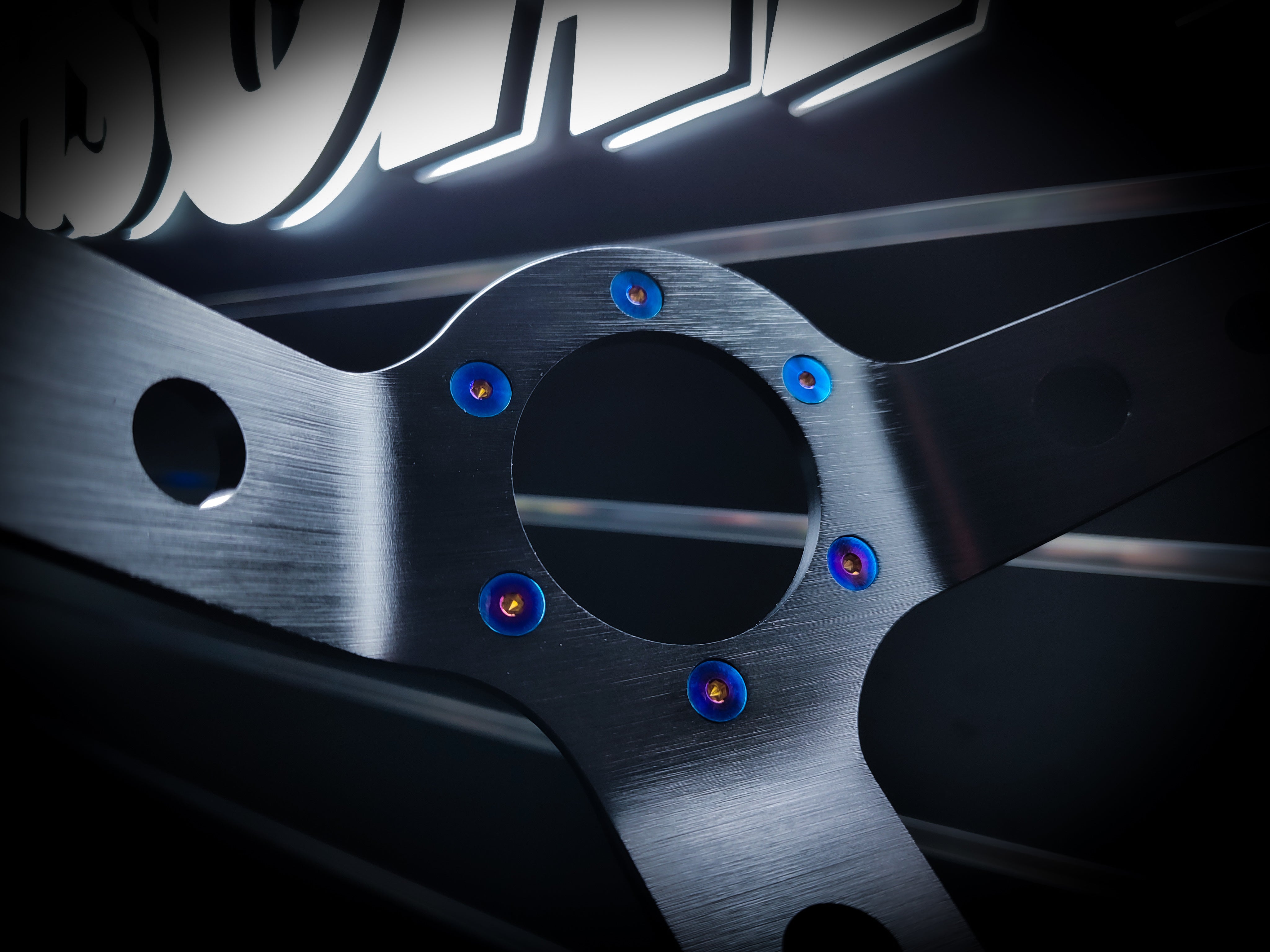 Burnt Blue Grade 5 Titanium Steering Wheel Bolt Set