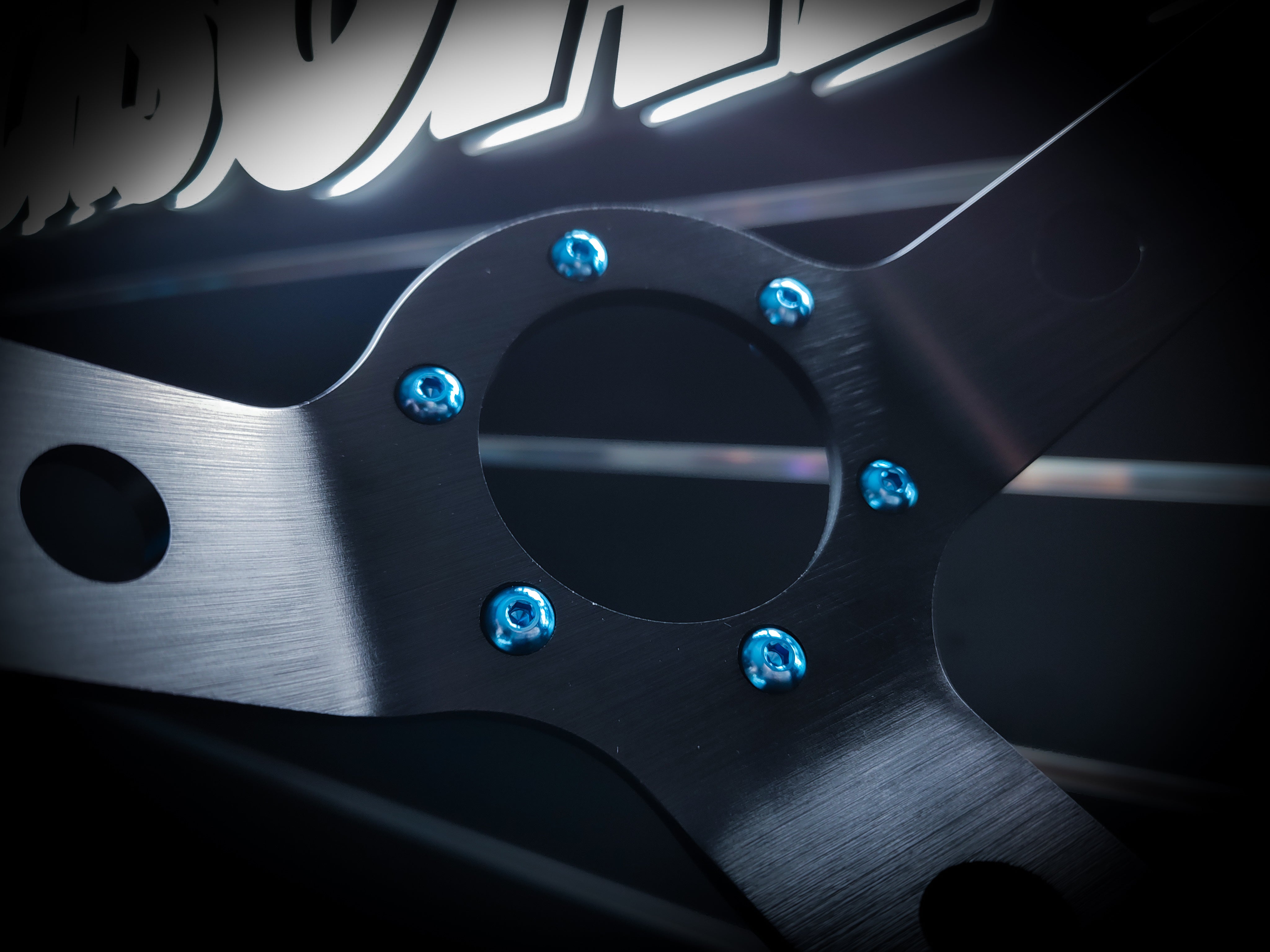 Ice Blue Grade 5 Titanium Steering Wheel Bolt Set