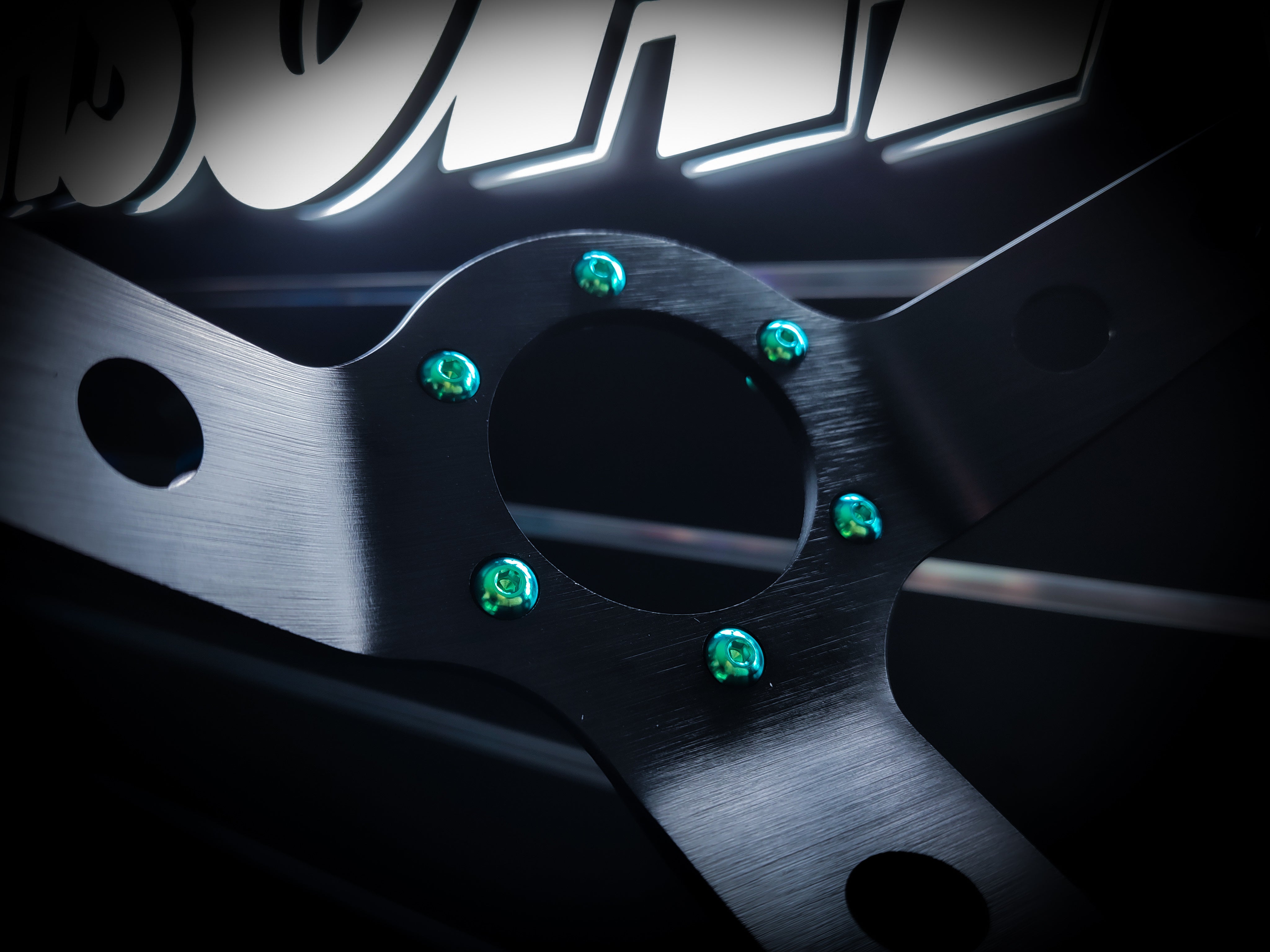 Toxic Green Grade 5 Titanium Steering Wheel Bolt Set