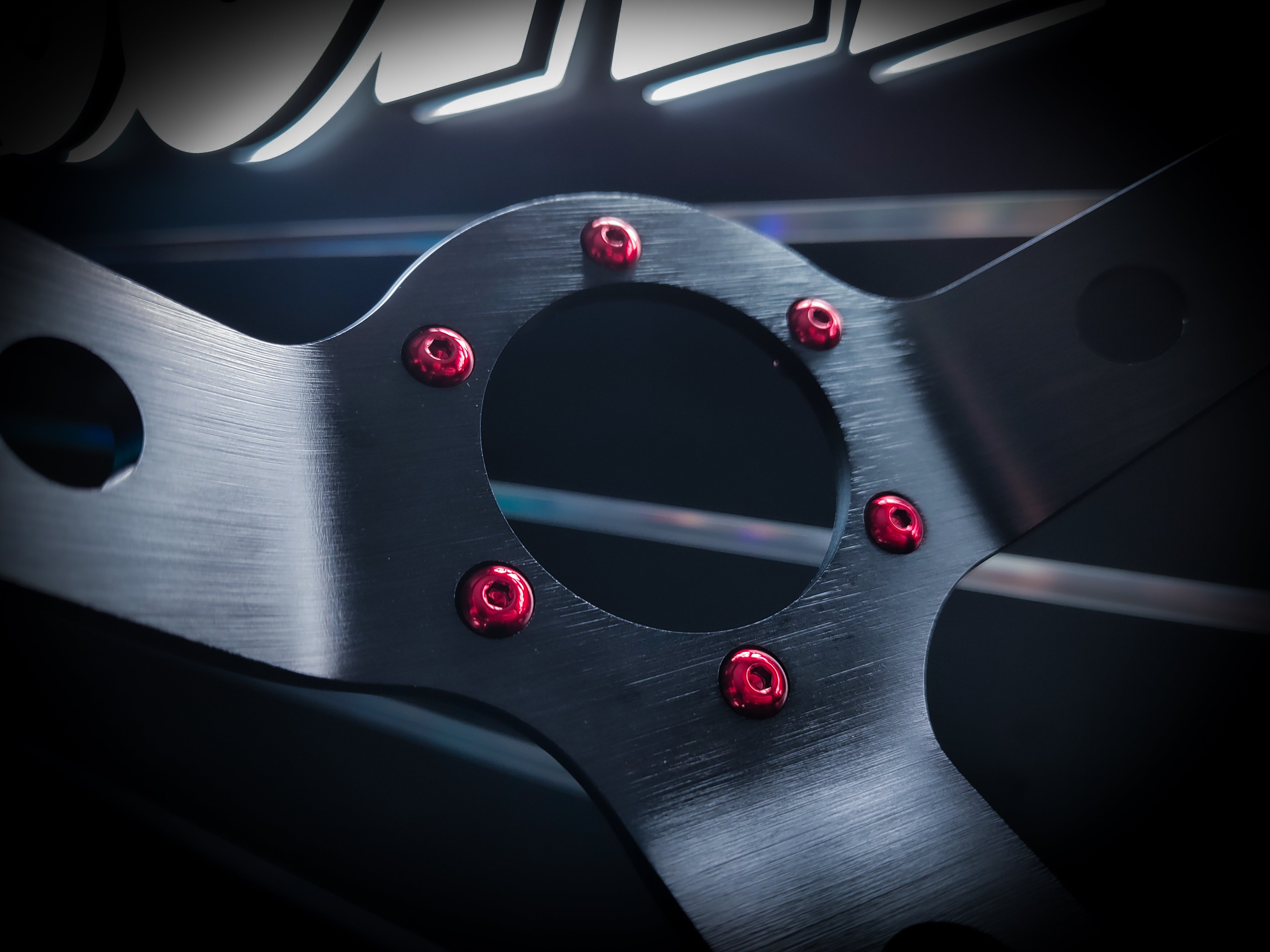 Blood Red Grade 5 Titanium Steering Wheel Bolt Set