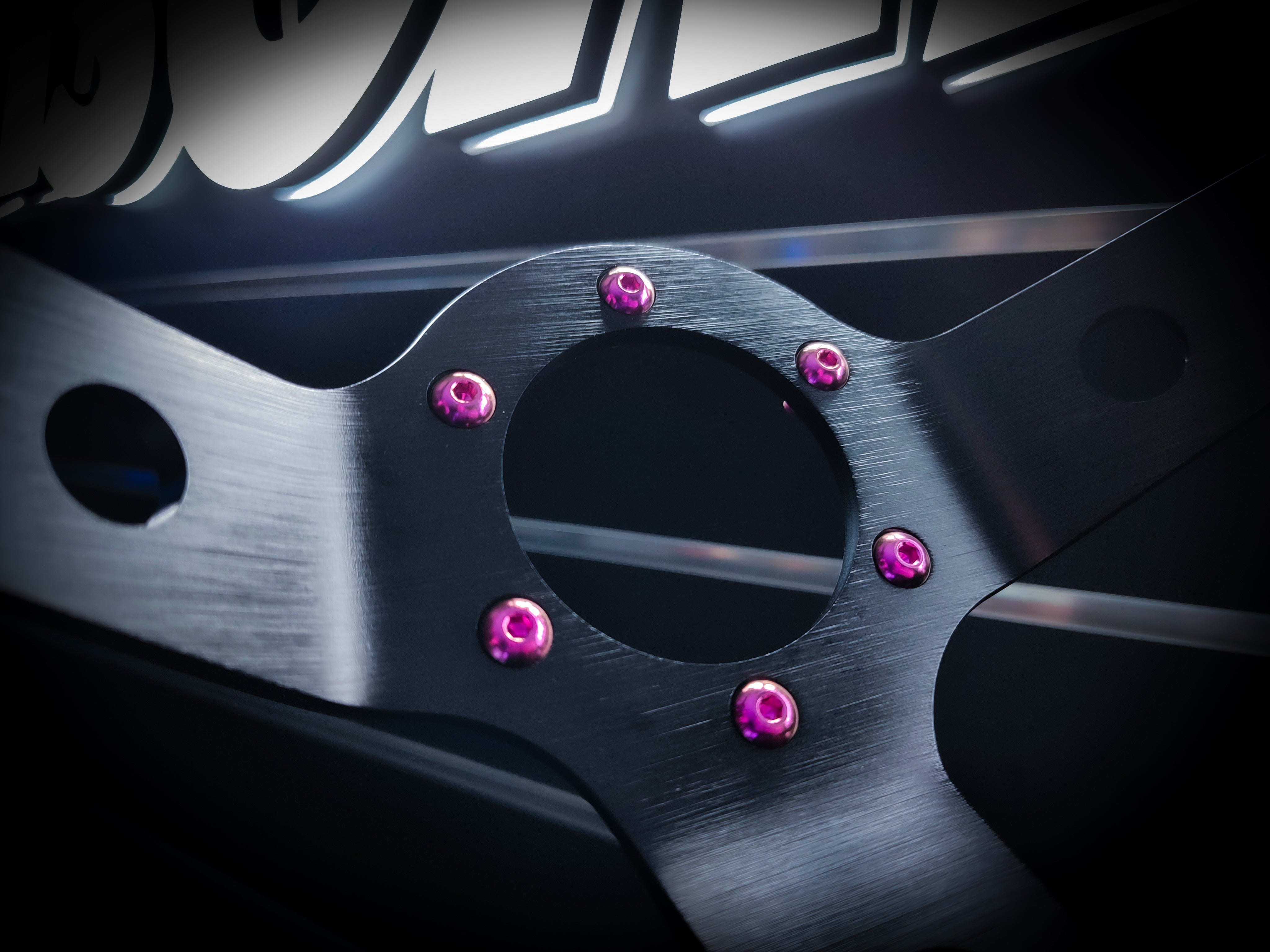 Violet Pink Grade 5 Titanium Steering Wheel Bolt Set