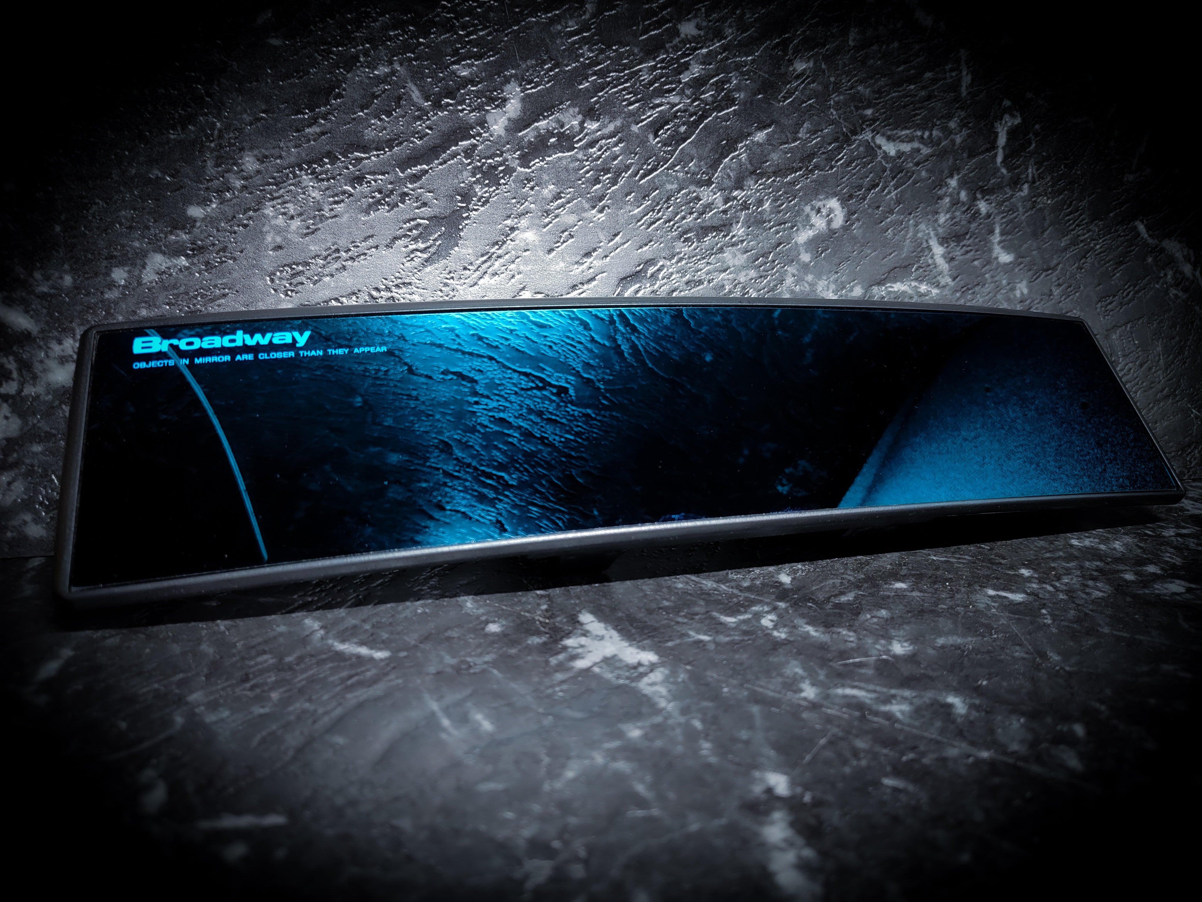 NAPOLEX BROADWAY Blue Tinted and Clear Curved 300mm Clip On Wide Angle Mirrors
