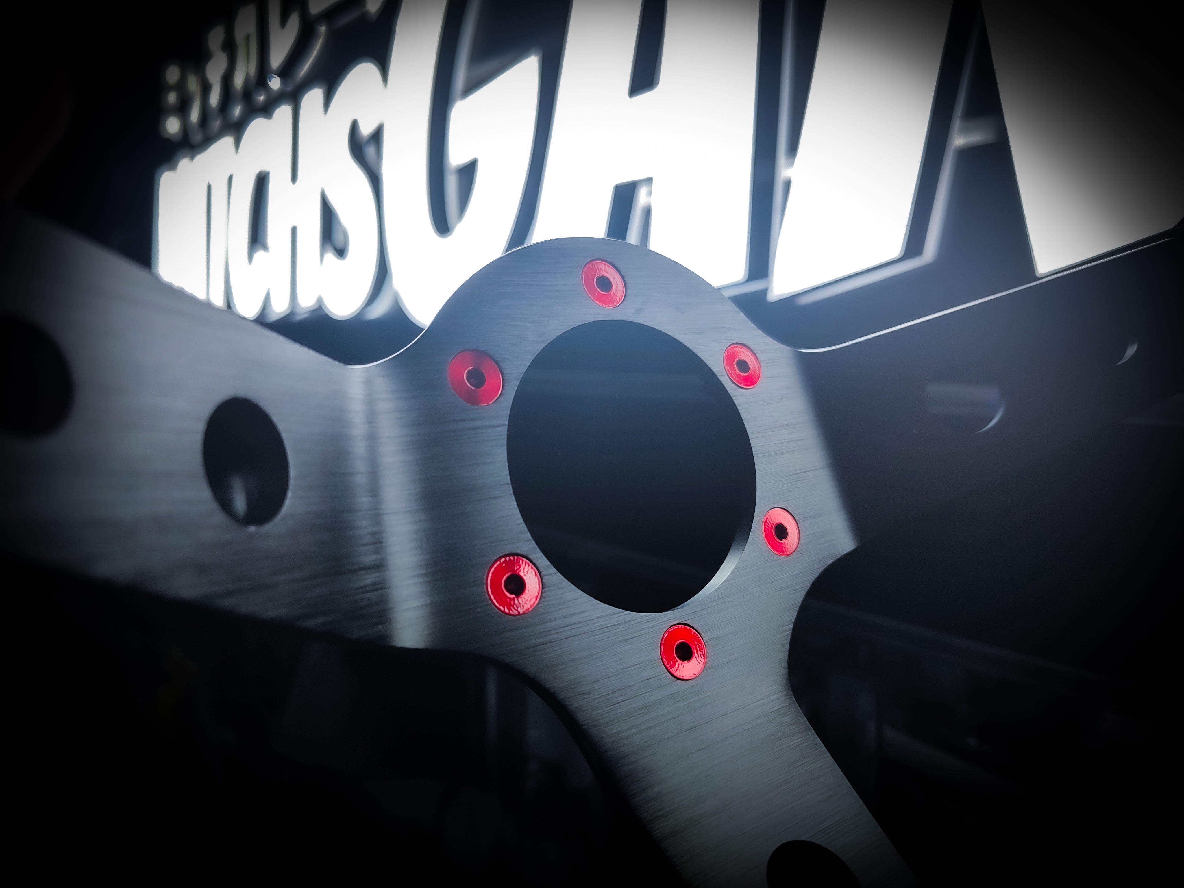Blood Red Grade 5 Titanium Steering Wheel Bolt Set