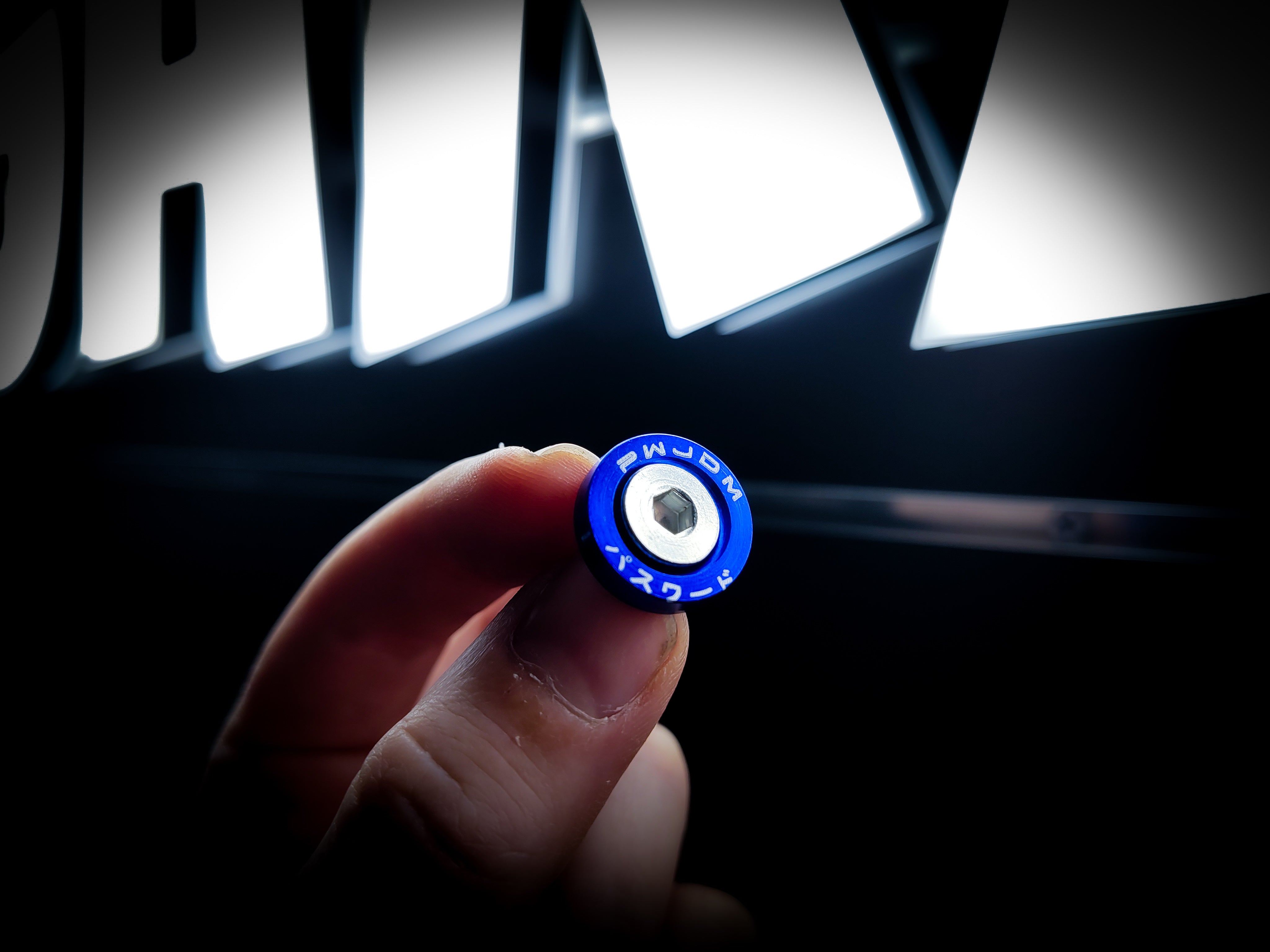 x1 Password JDM M6 Deep Blue Dress Up Washer And Bolt