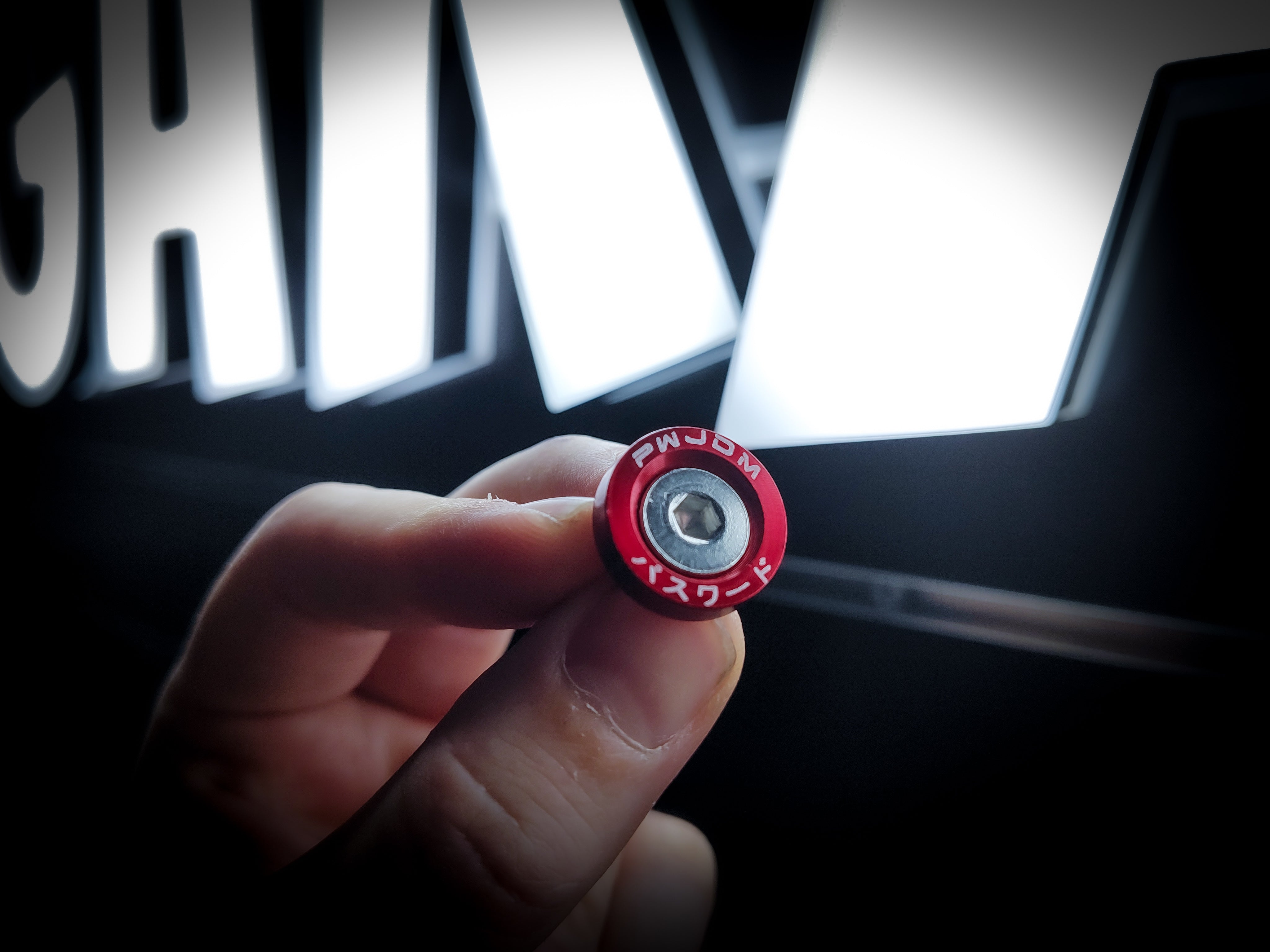 x1 Password JDM M6 Vibrant Red Dress Up Washer And Bolt