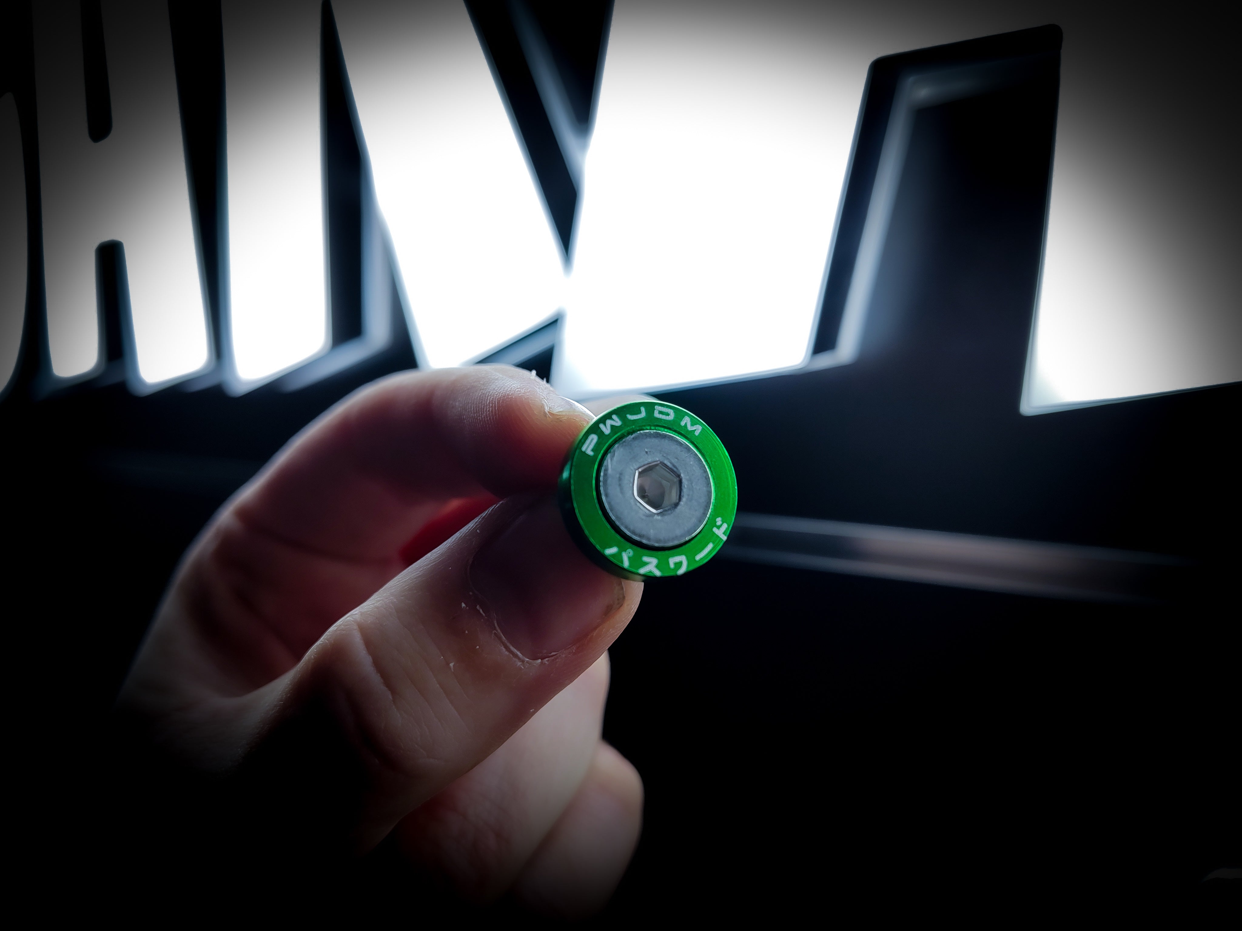 x1 Password JDM M6 Bright Green Dress Up Washer And Bolt Kit