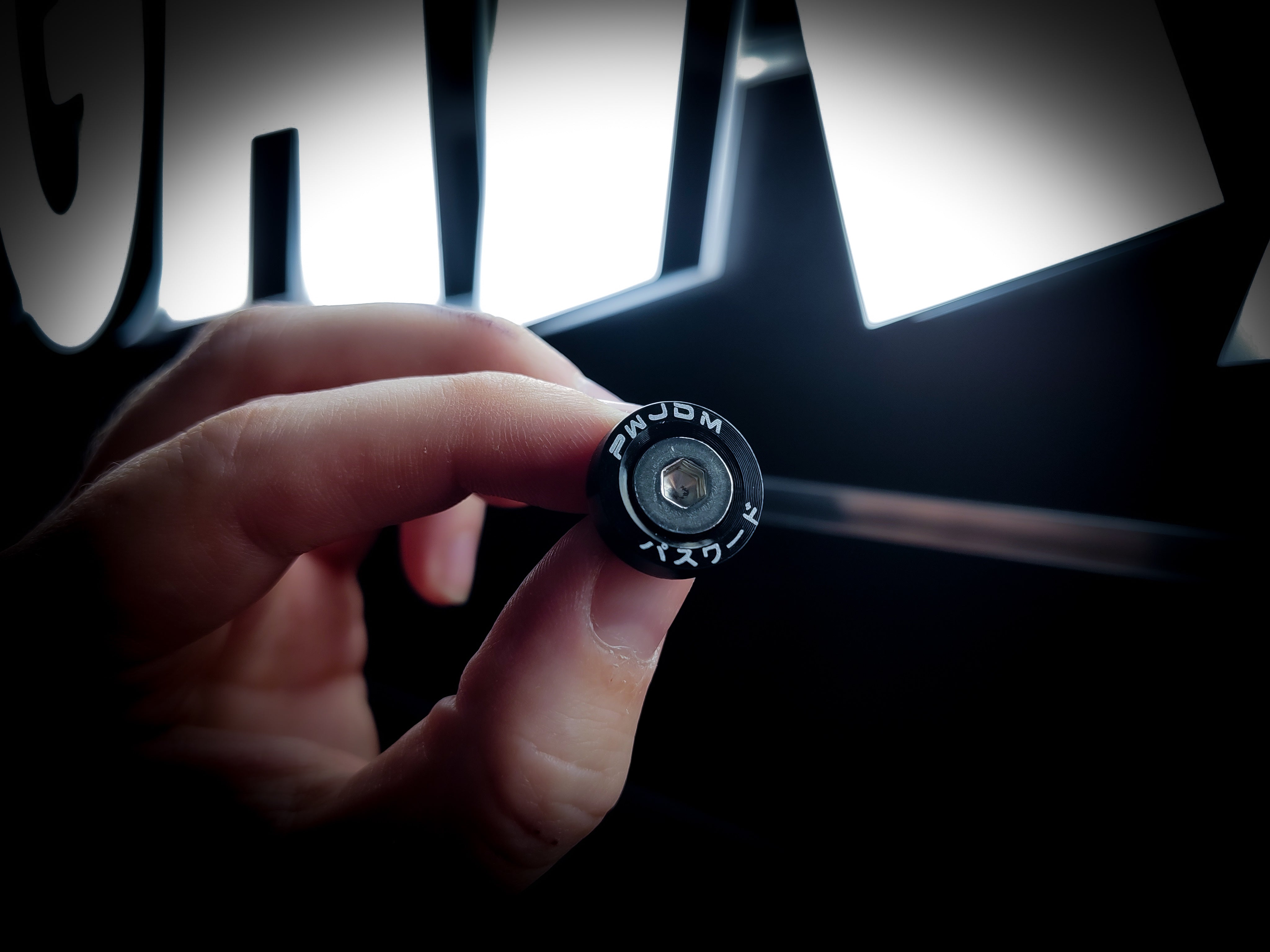 x1 Password JDM M6 Jet Black Dress Up Washer And Bolt