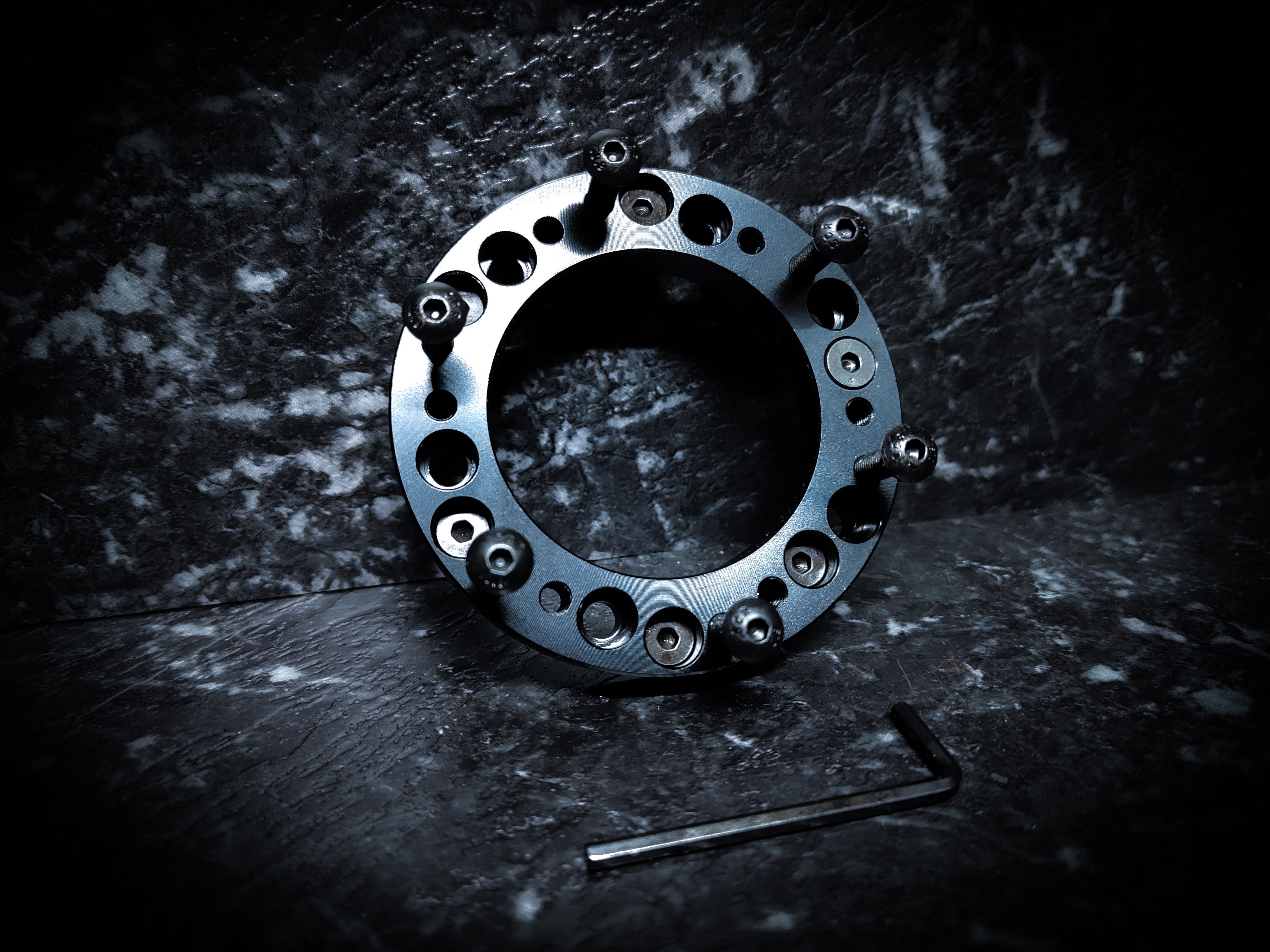 BLACK 15mm Aftermarket Steering Wheel Spacer