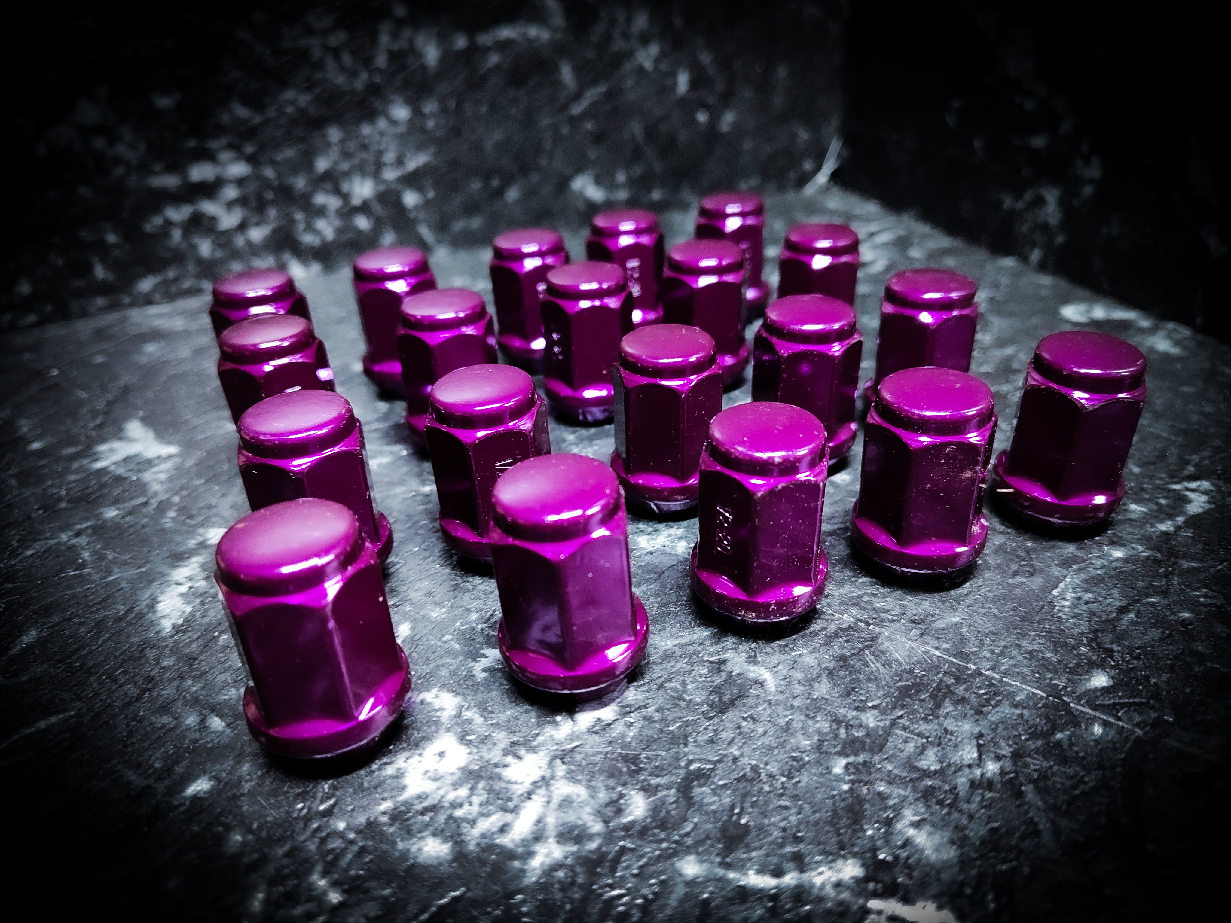 Purple 12x1/2" Pitch FORD Wheel Nuts Pack
