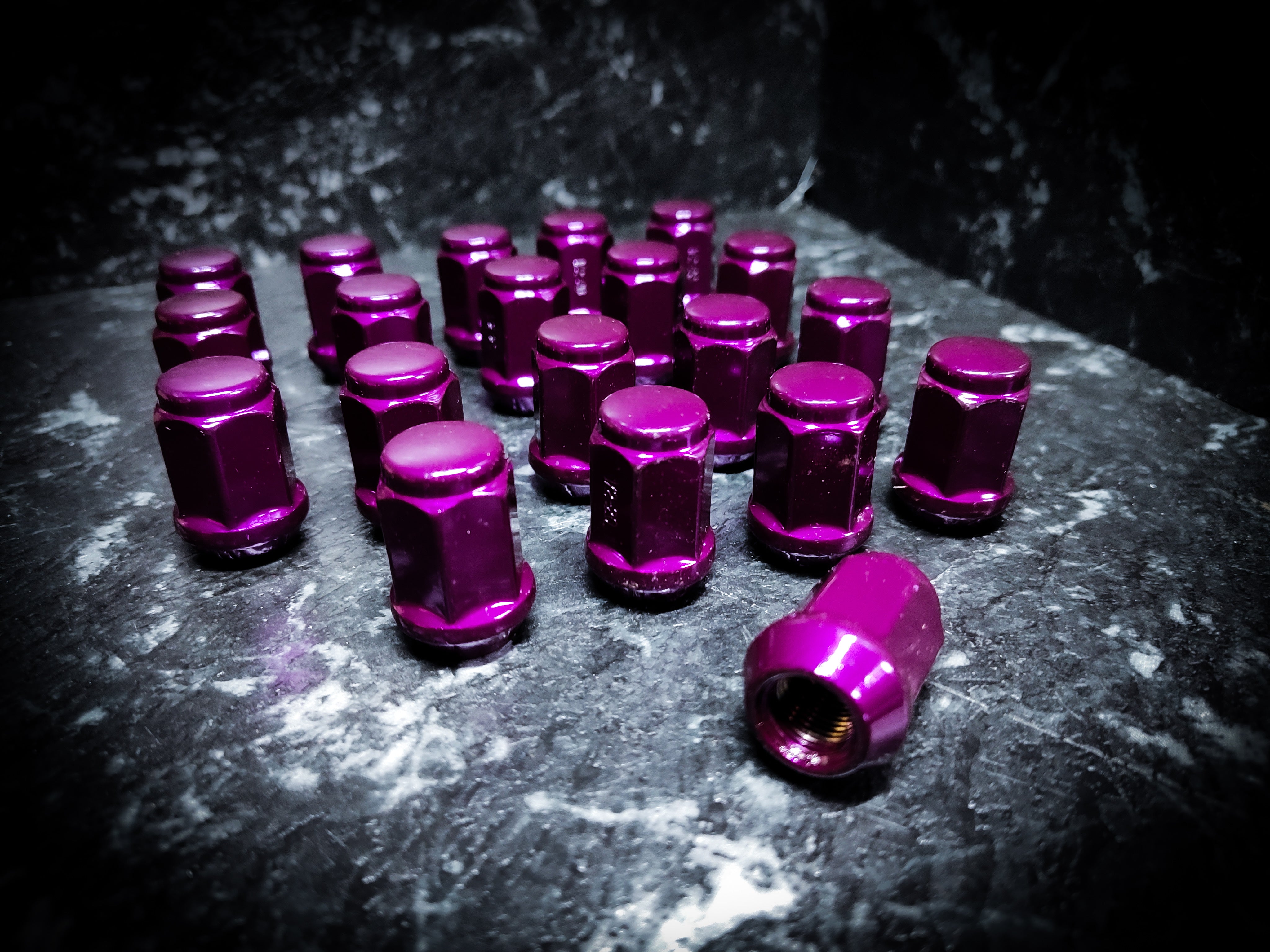 Purple 12x1/2" Pitch FORD Wheel Nuts Pack