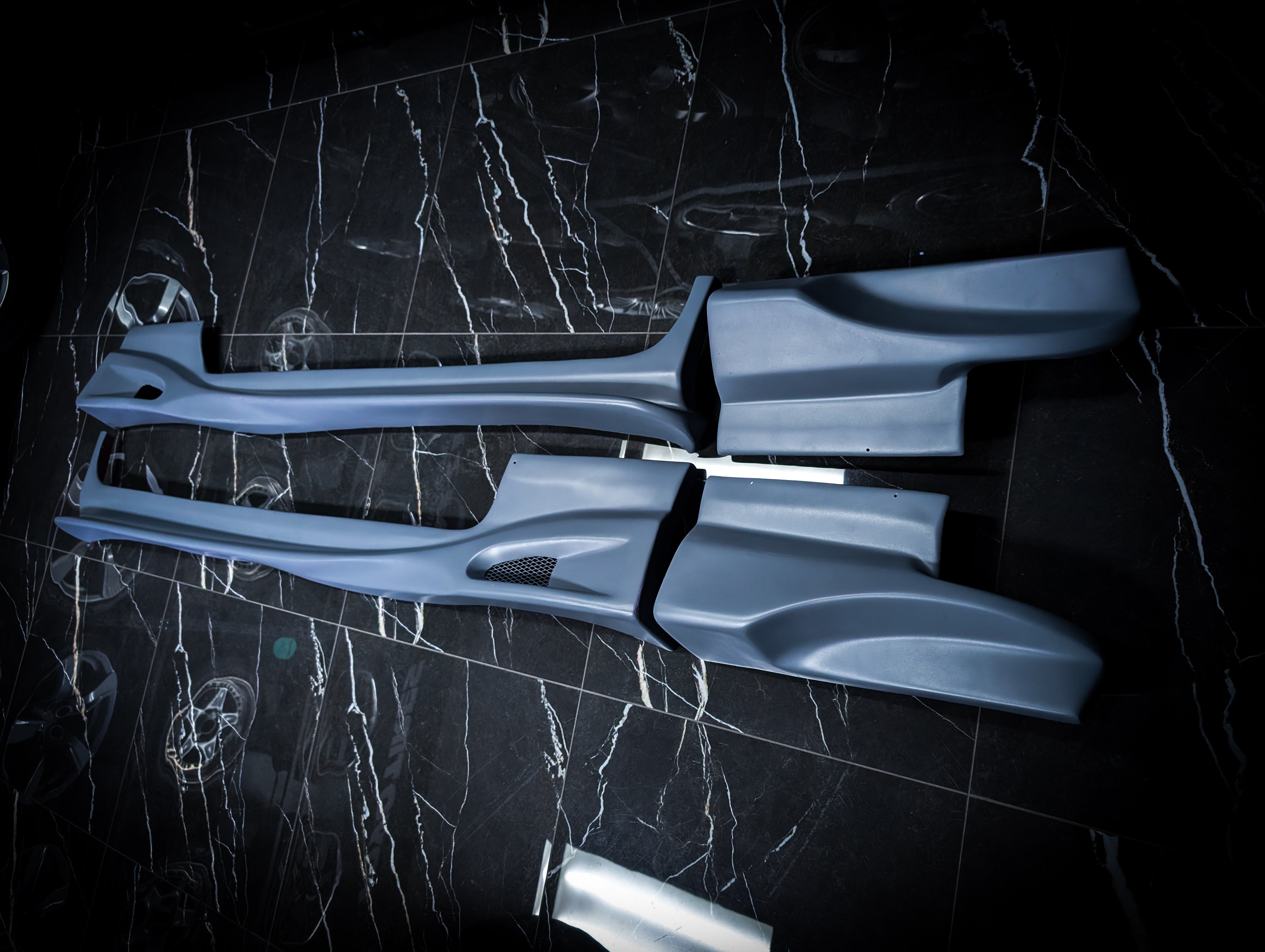 S13/180sx Veilside Style Coupe Fibreglass Side Skirts + Rear Pods