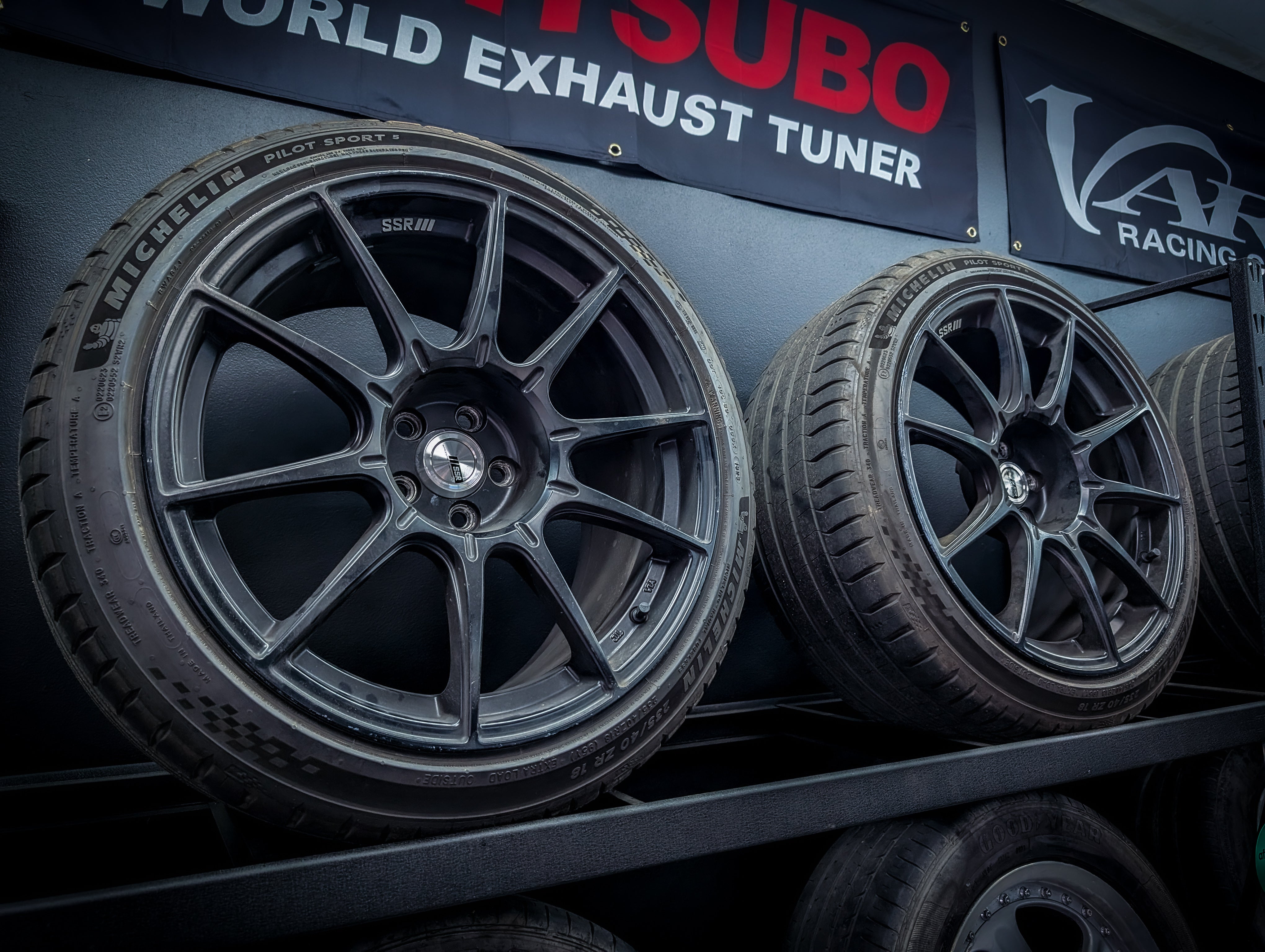 18" SSR GTX01 Multi-Spoke Matte Black Wheels x 4