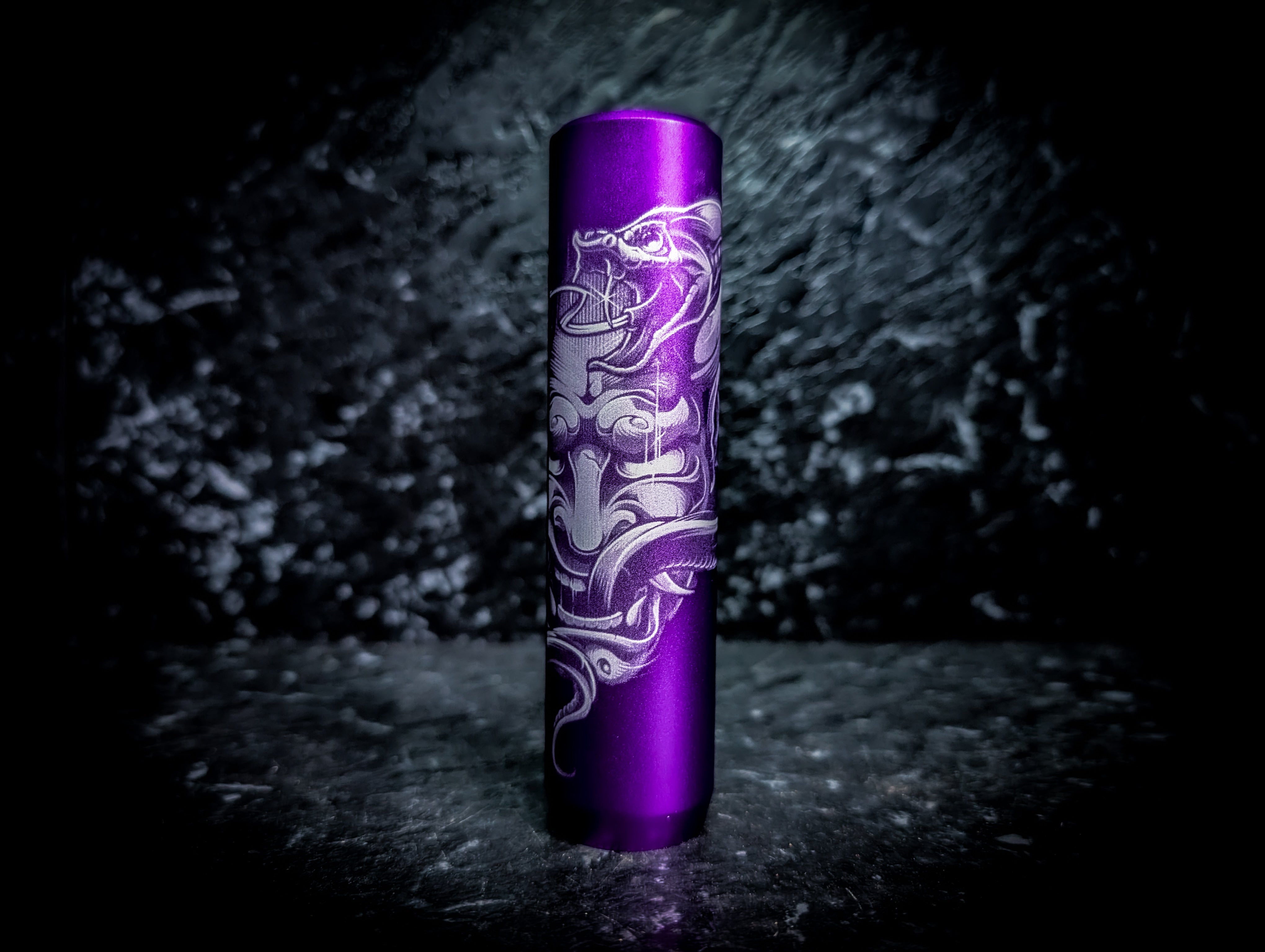 "Hannya Mask & Snake" Thick Grip Tall Manual Gear Knob