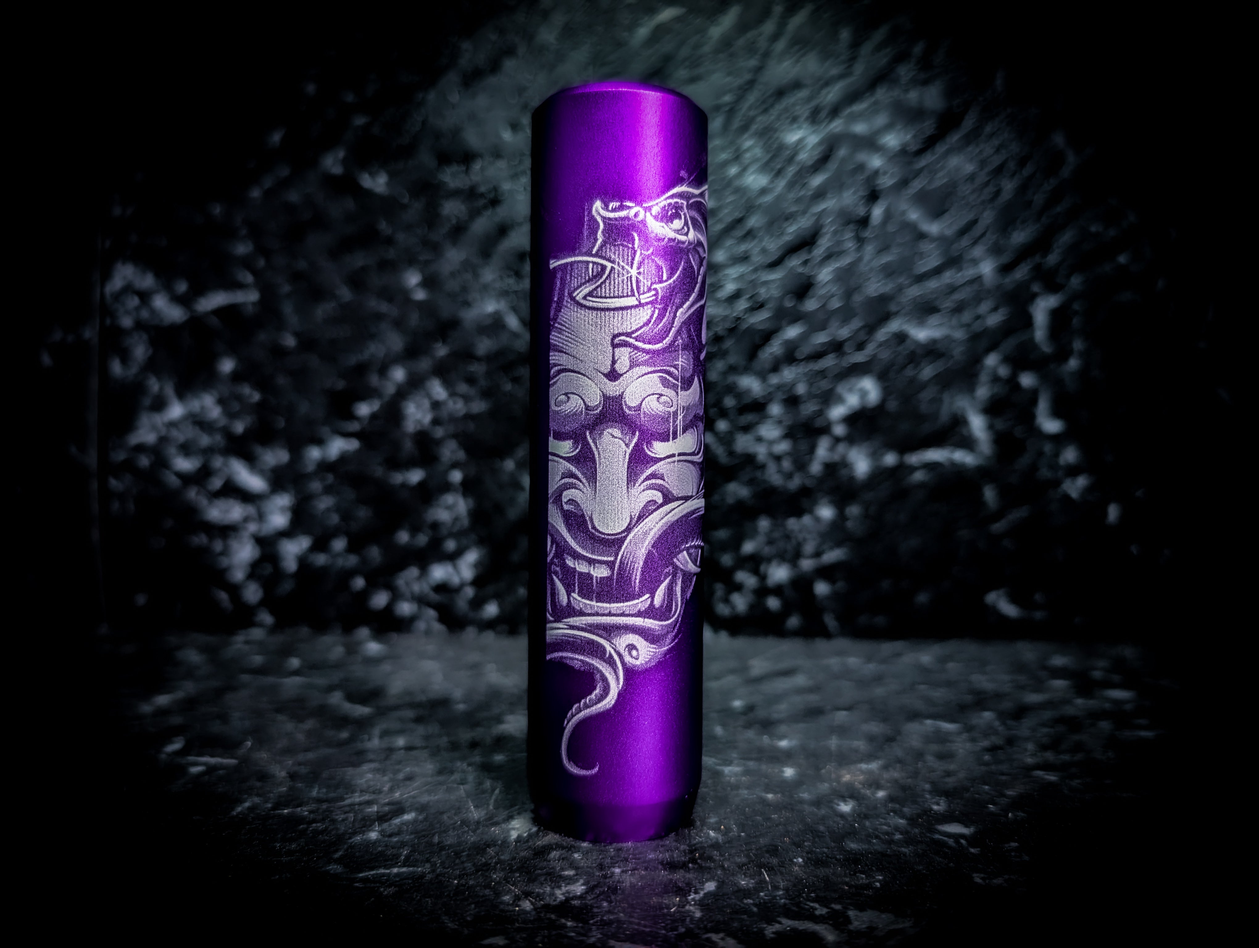 "Hannya Mask & Snake" Thick Grip Tall Manual Gear Knob