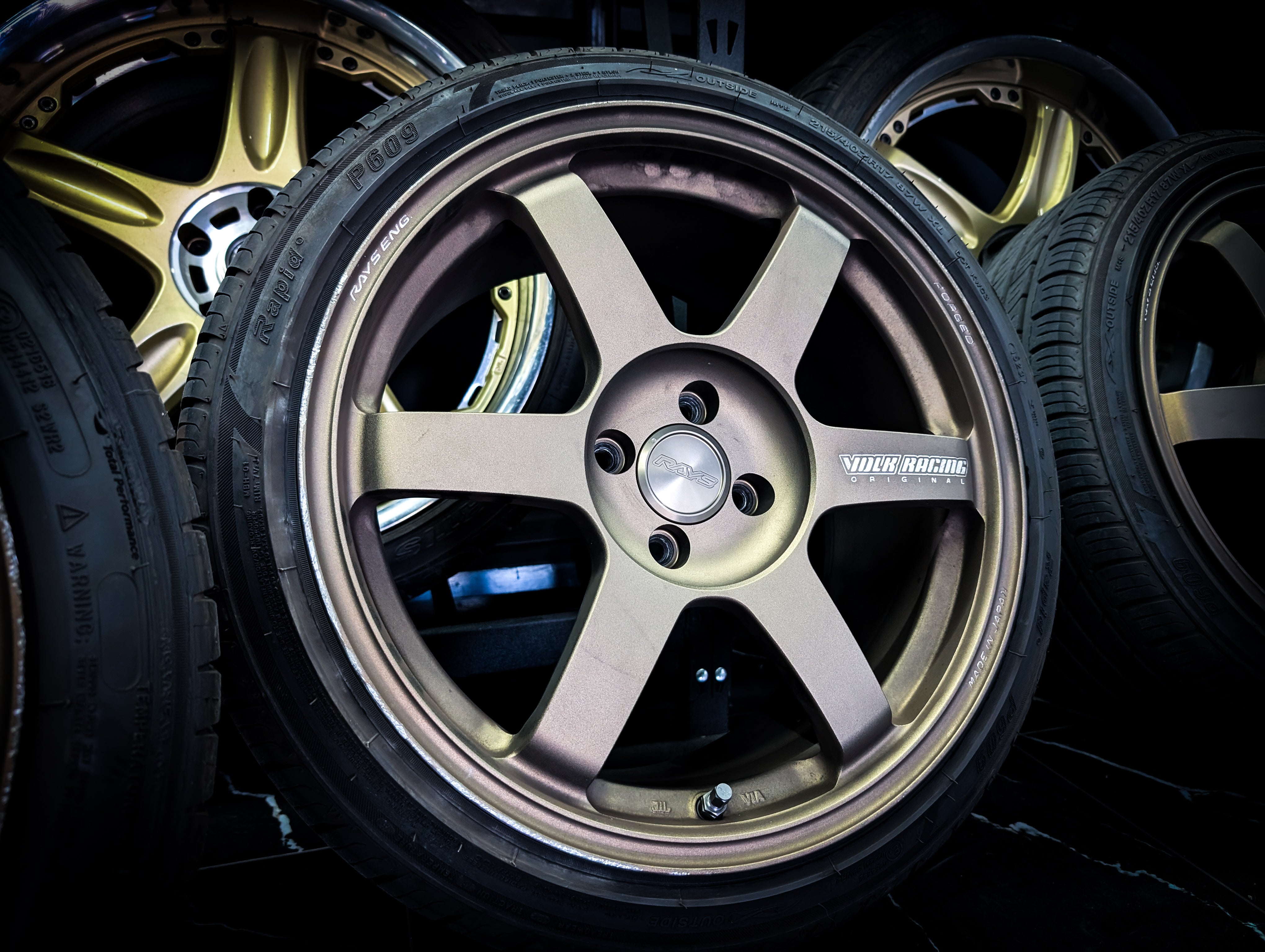 17" Volk Rays TE37 SAGA Bronze Monoblock Wheels x 4