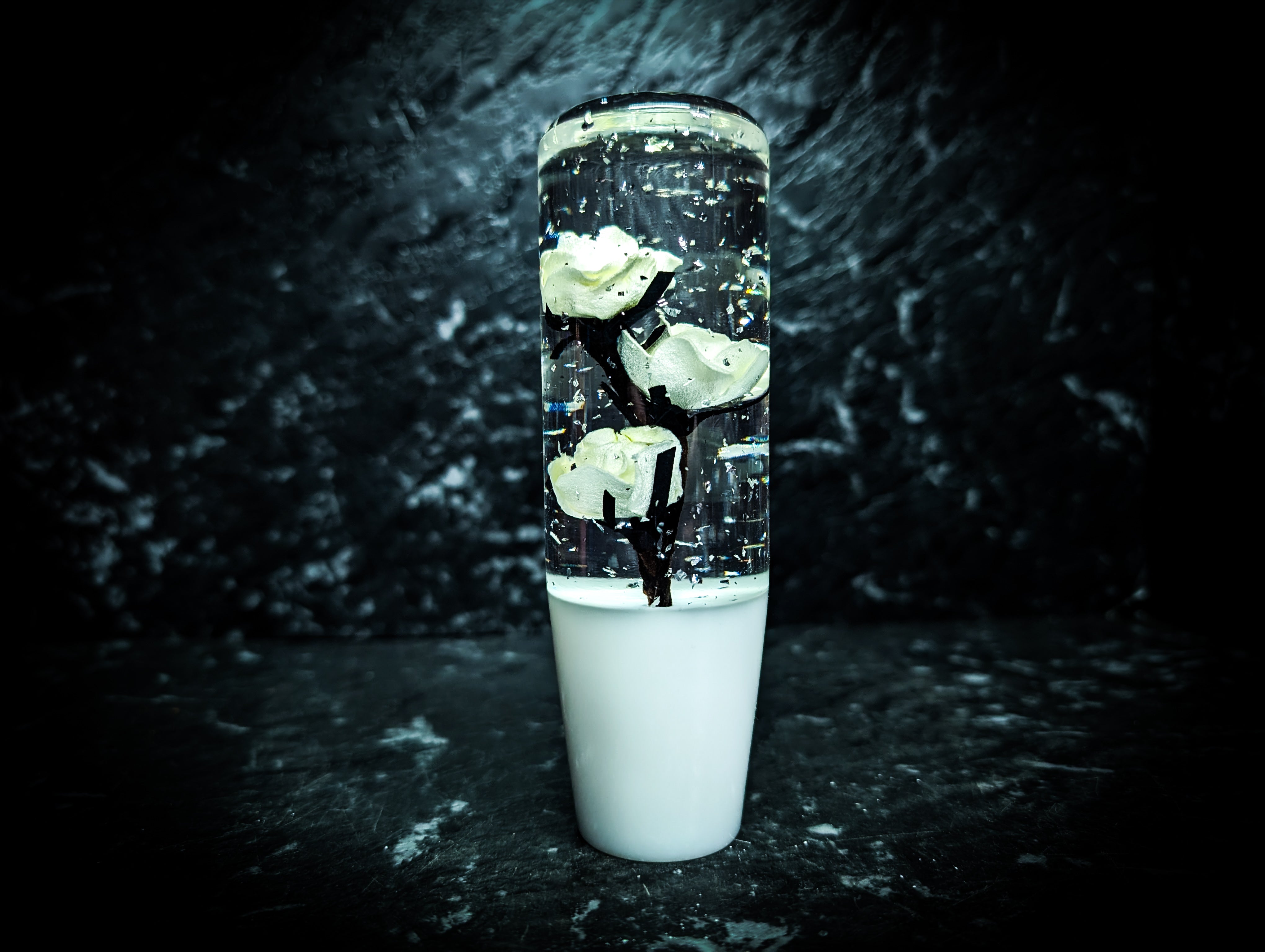 NEW Glitter Blossom Acrylic Manual Gear Knobs