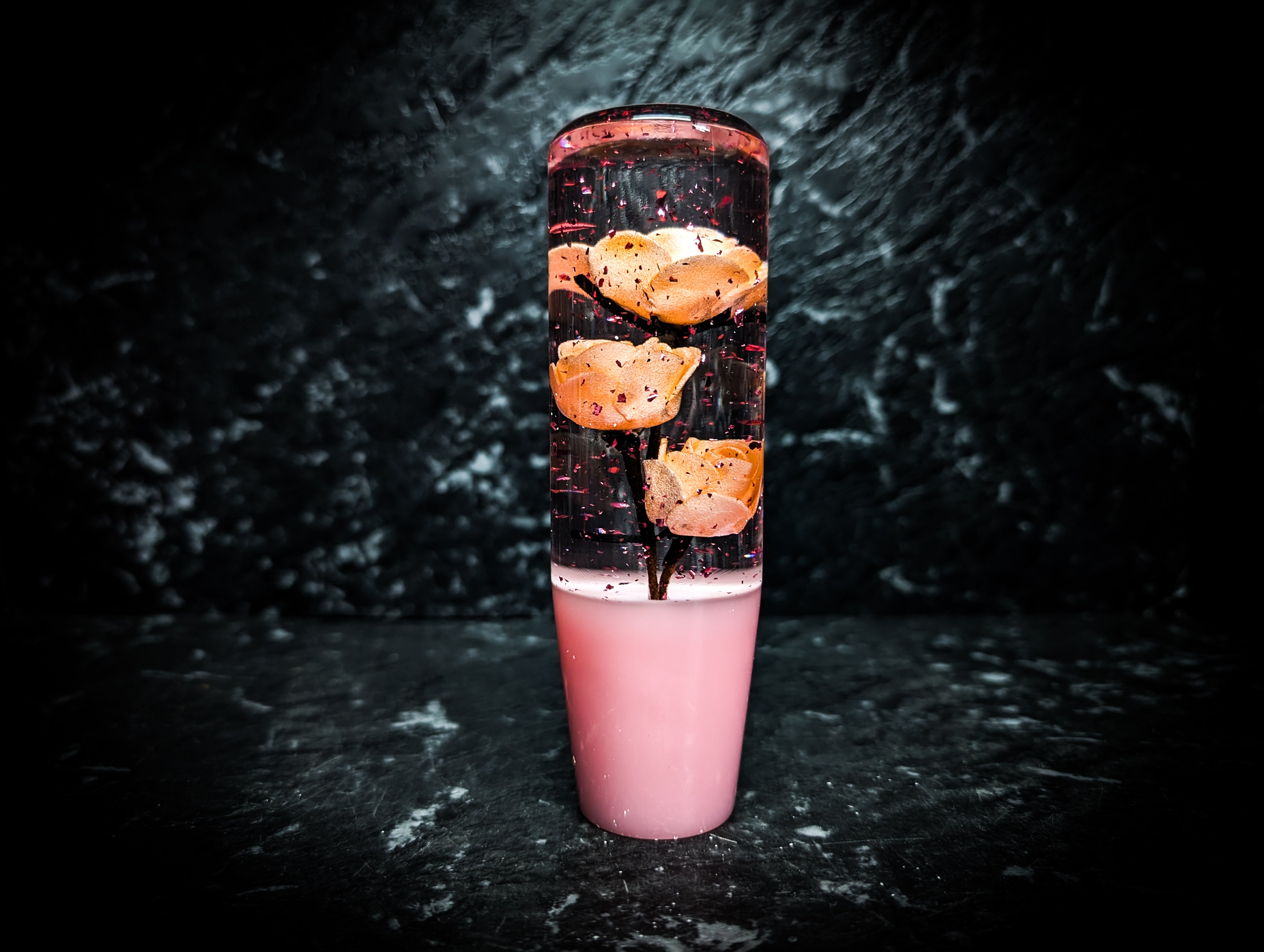 NEW Glitter Blossom Acrylic Manual Gear Knobs