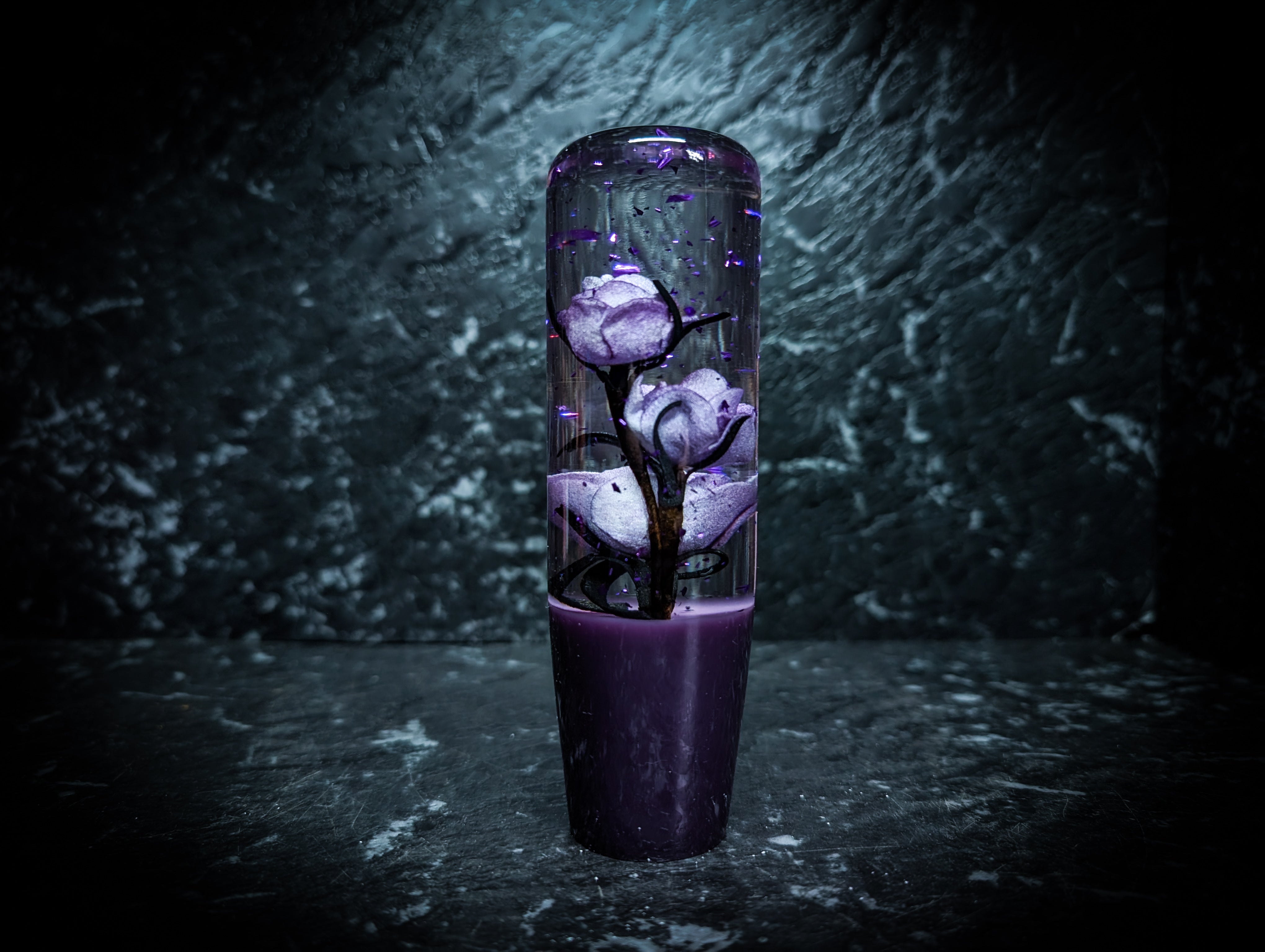 NEW Glitter Blossom Acrylic Manual Gear Knobs