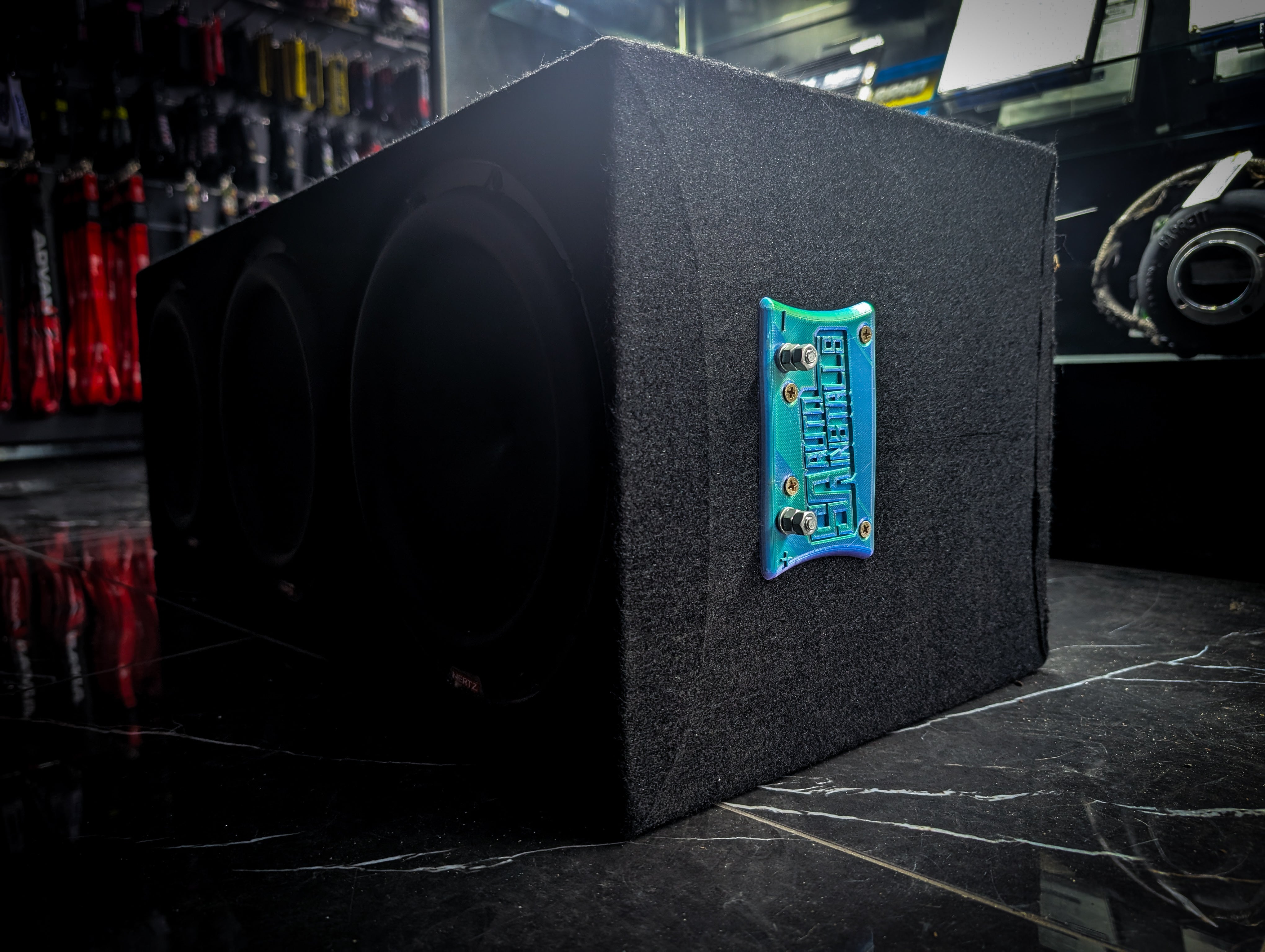 10" HERTZ Mille PRO Triple 1800watts RMS Subwoofers in Custom Enclosure