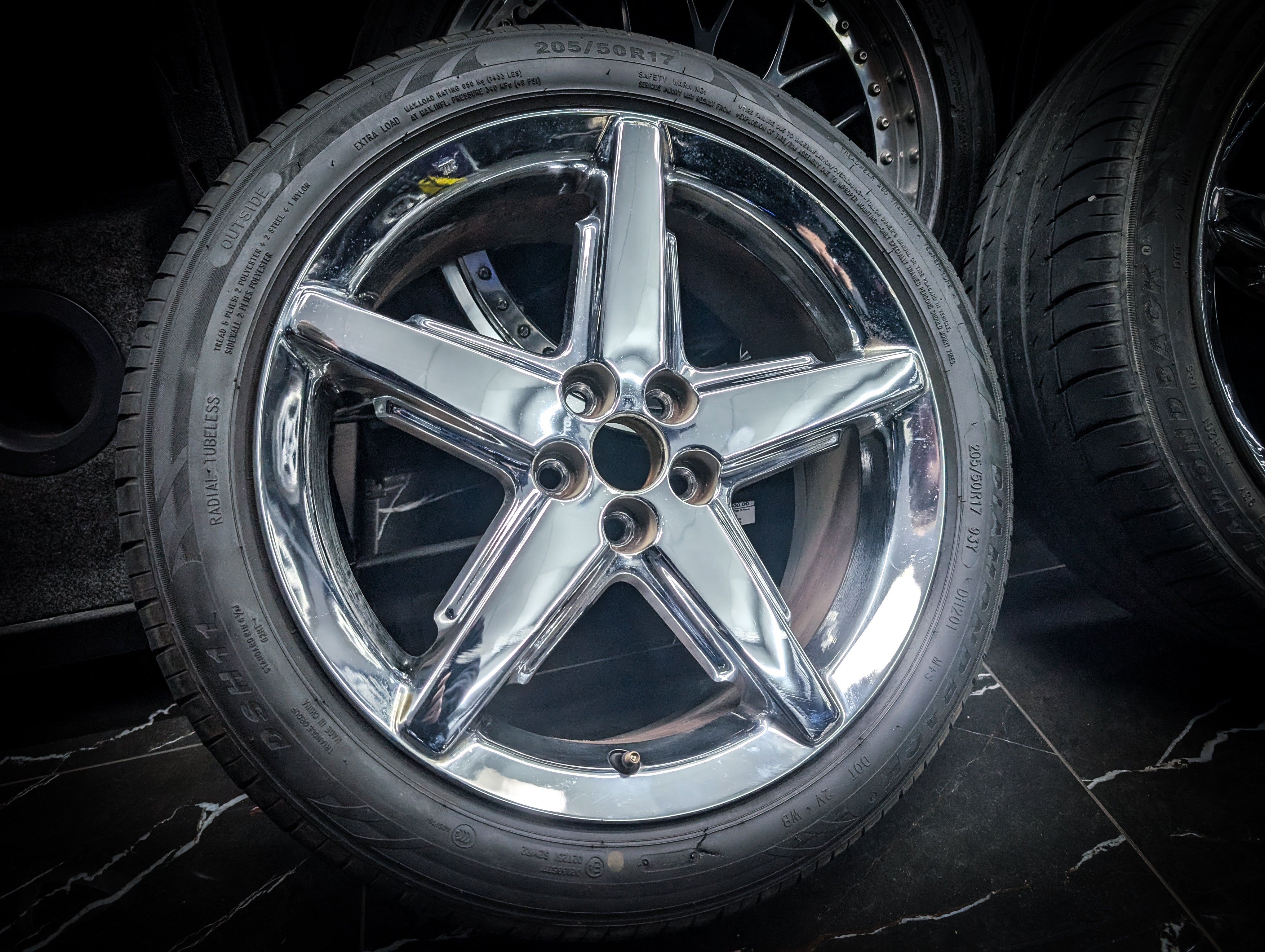 17" Chrome Star Wheels x 4