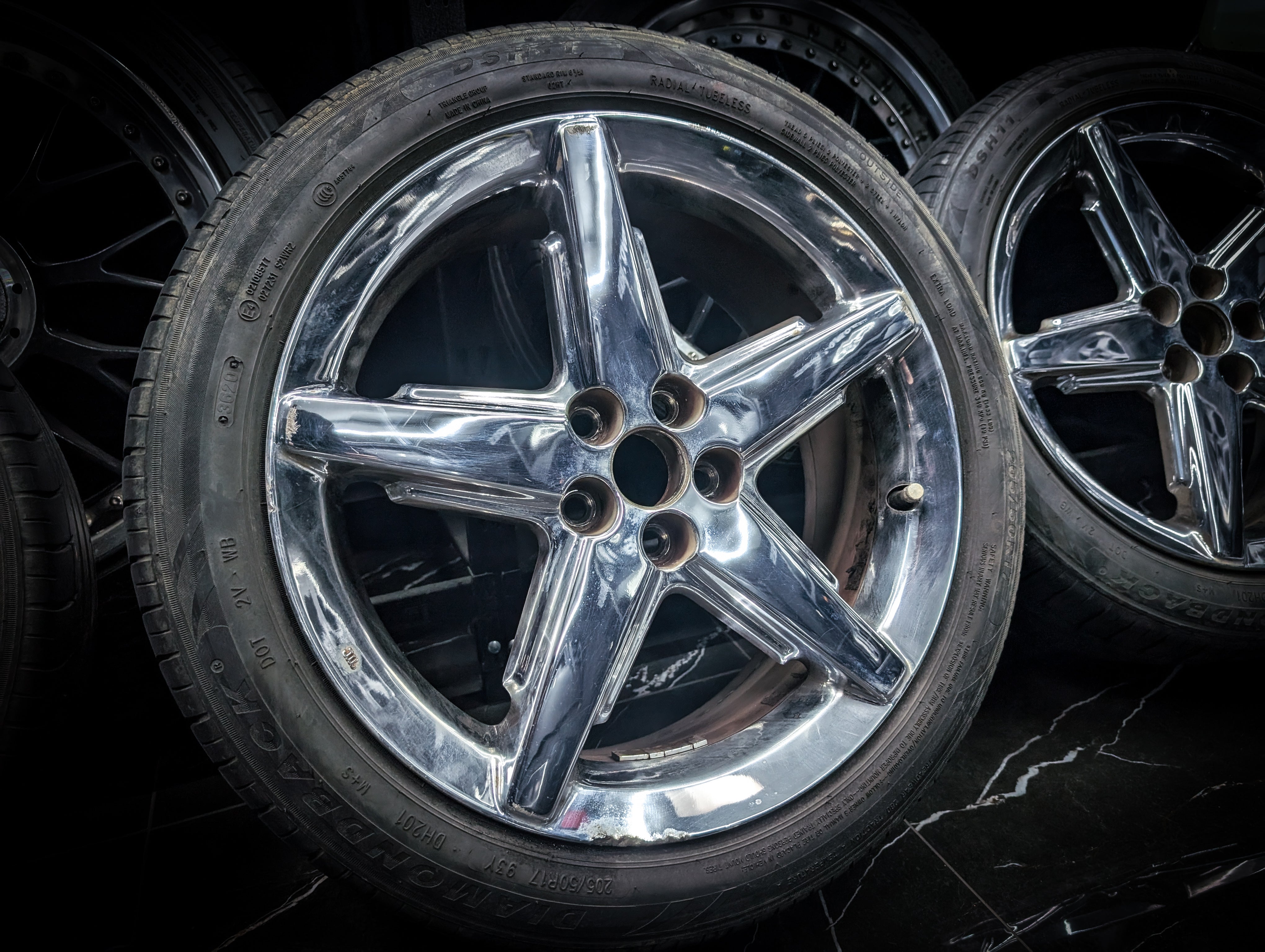 17" Chrome Star Wheels x 4