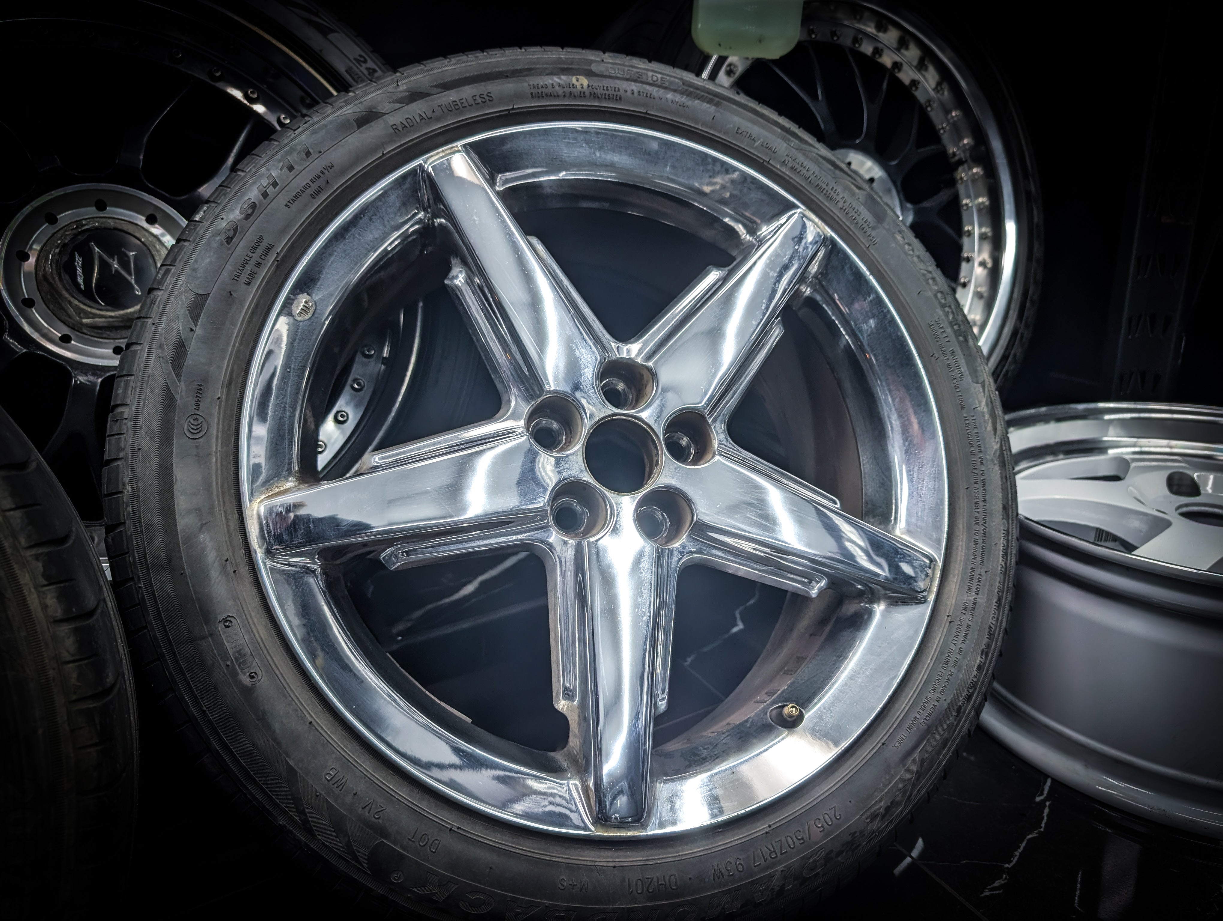 17" Chrome Star Wheels x 4
