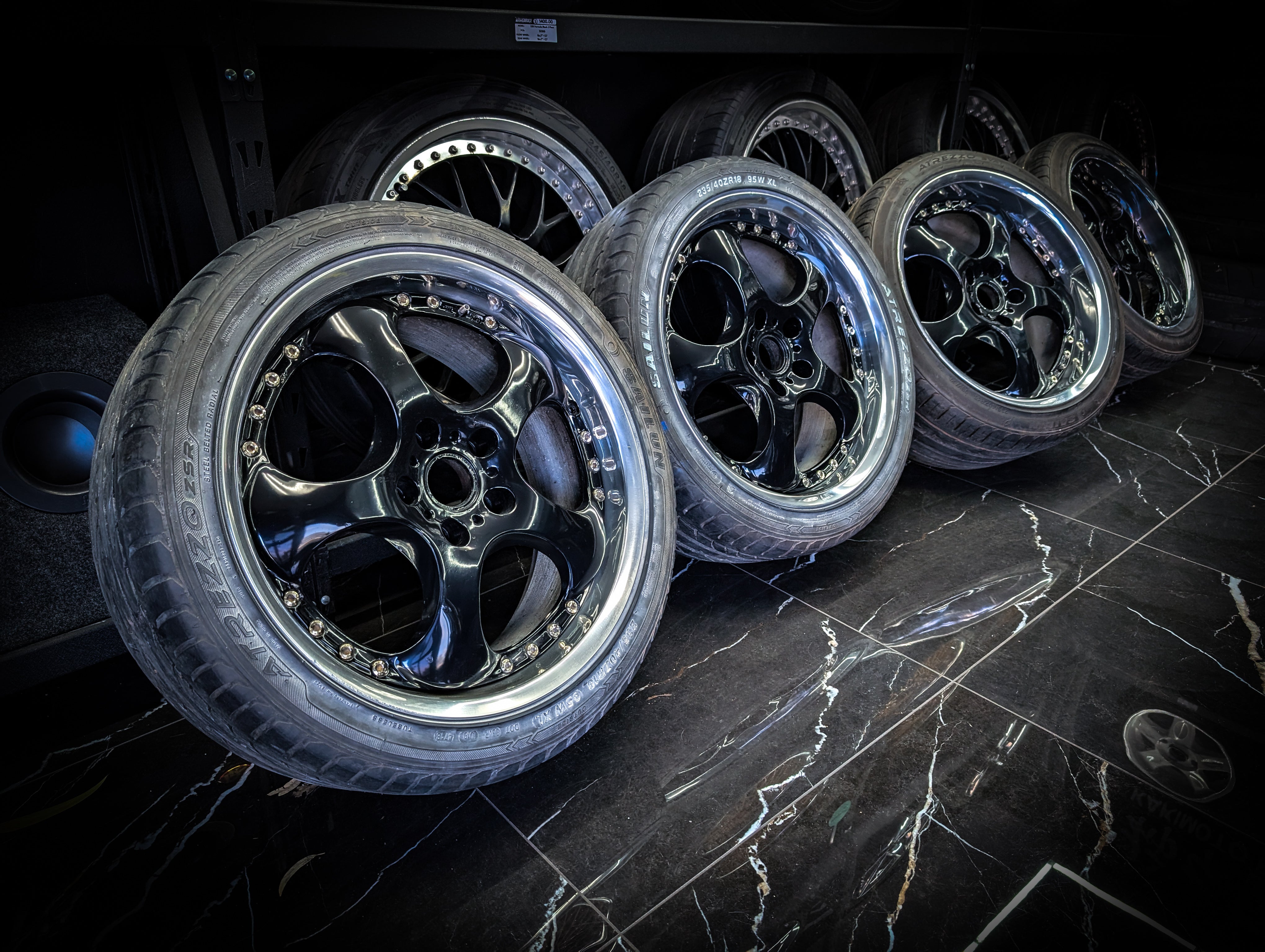 18" RAYS Engineering VICTRIX Pleasure 2 Piece Staggered Wheels x 4