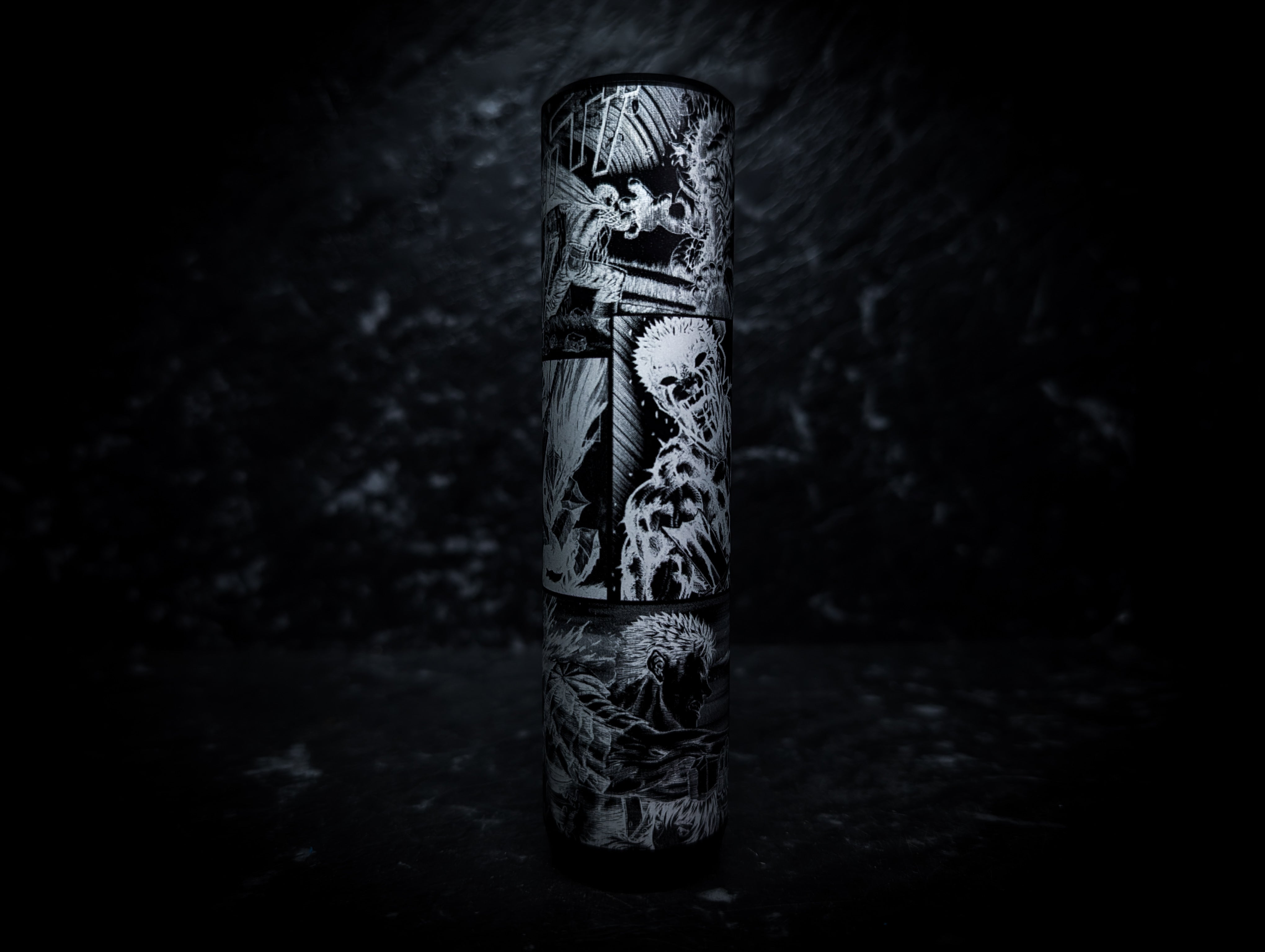 BERSERK Comic Strip Anodized Black V2 Weighted Tall Thick Grip Manual Gear Knob