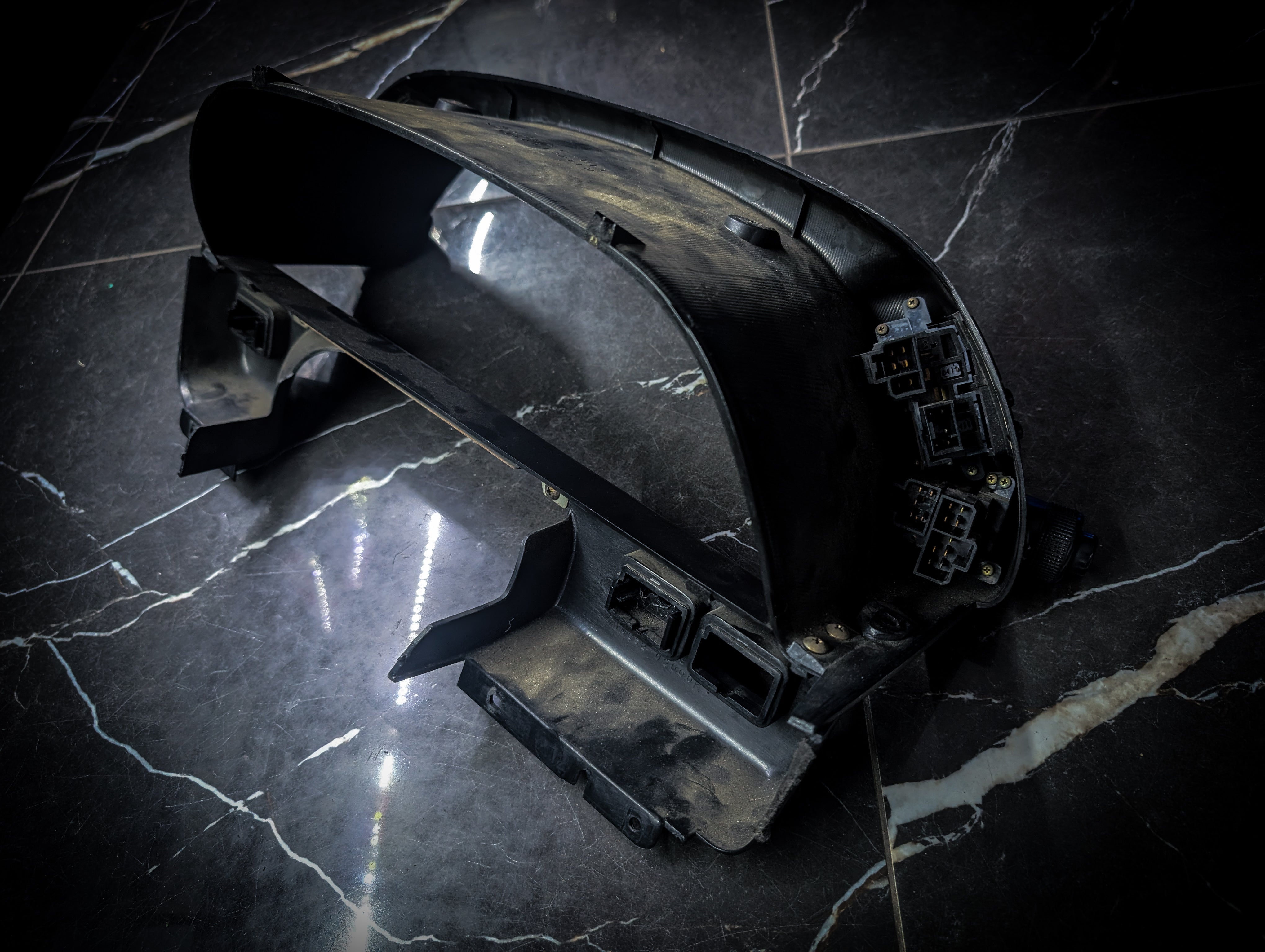 NISSAN R32 Skyline GTST Cluster Surround with Buttons and Manual Bottom Trim