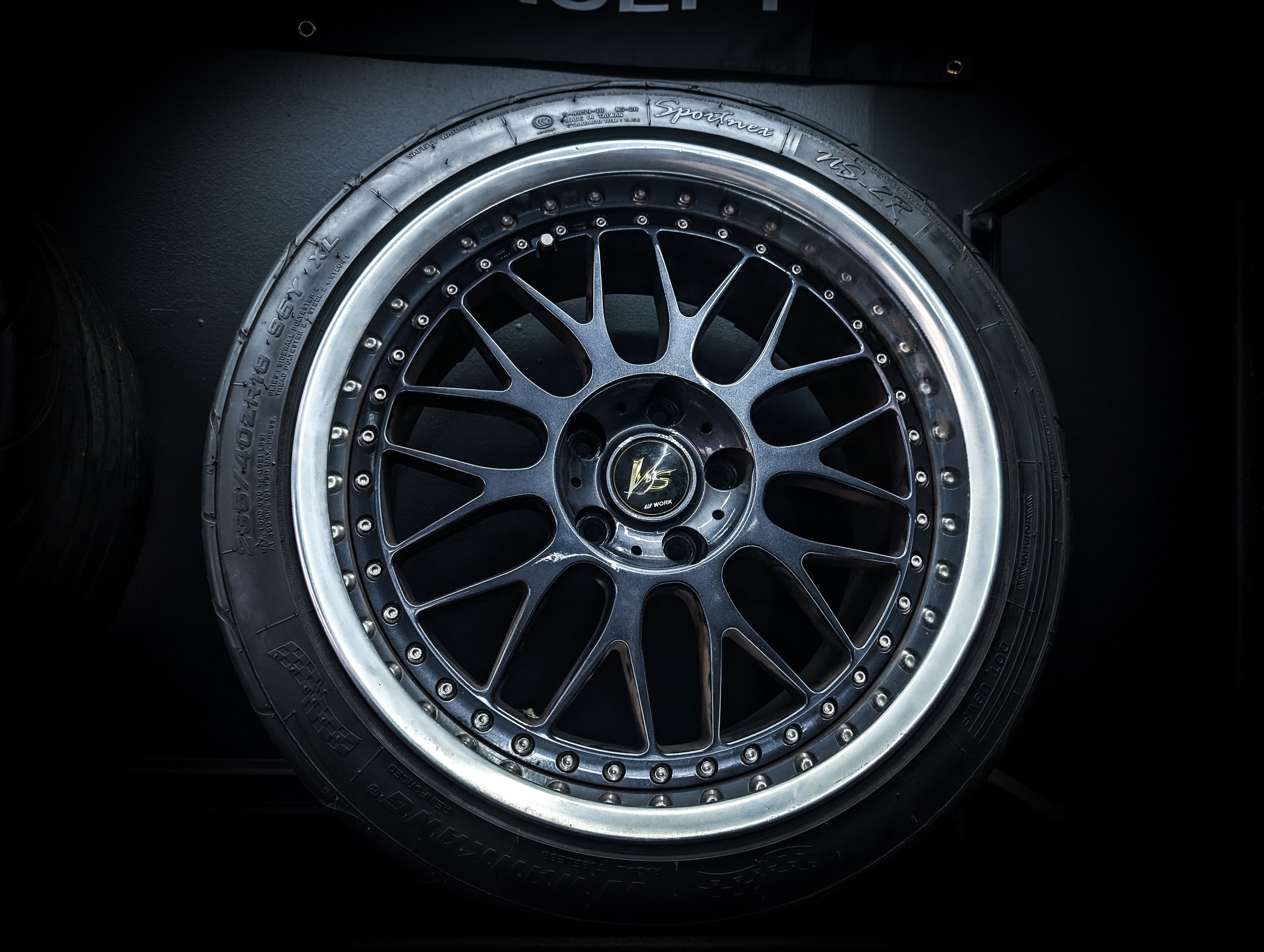 18" WORK VS-XX 3 PIECE Gunmetal Metallic Staggared Wheels x 4