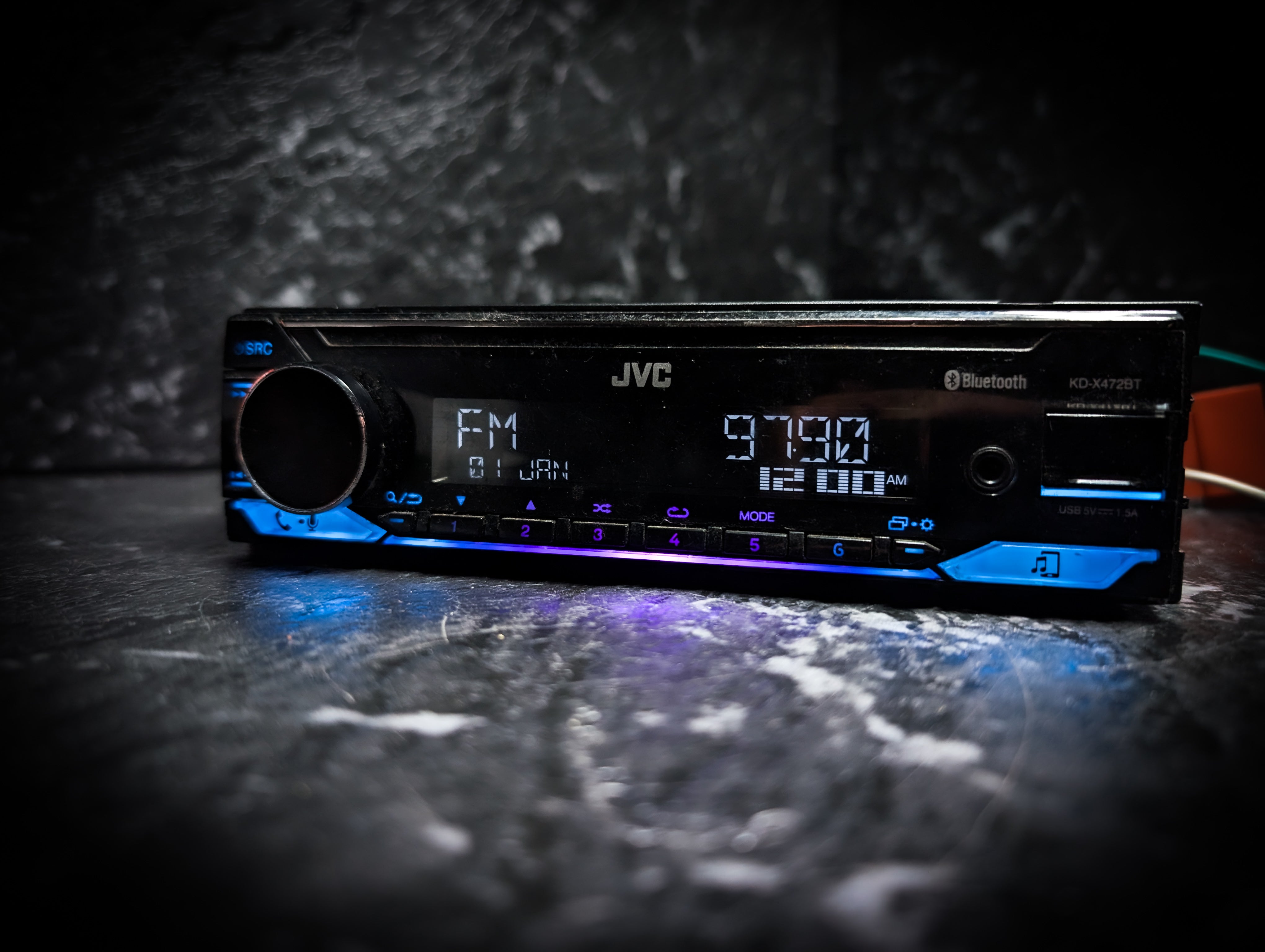 JVC Bluetooth Single Din Car Stereo