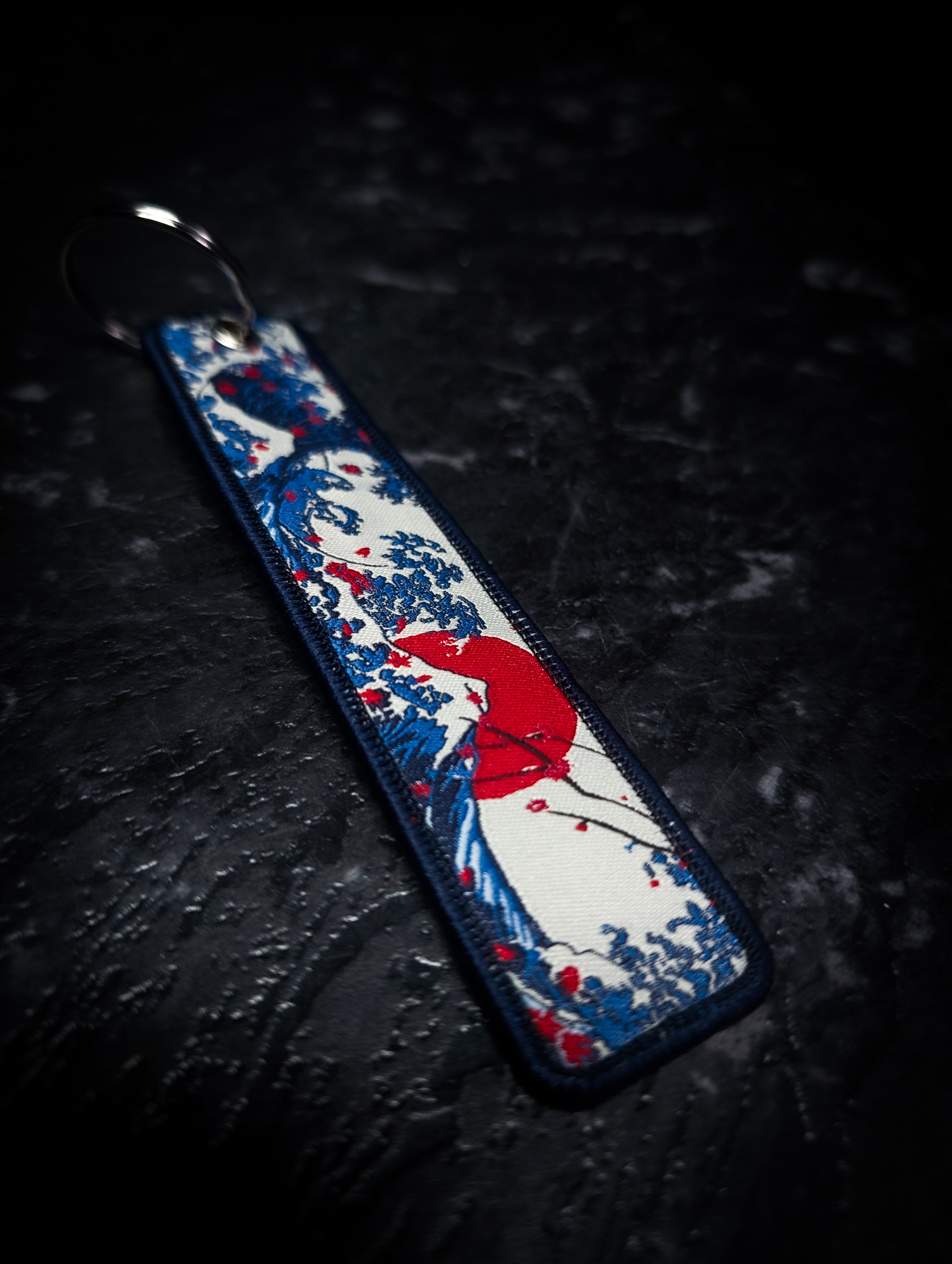 Rising Sun and Mountain Traditional Key Tag