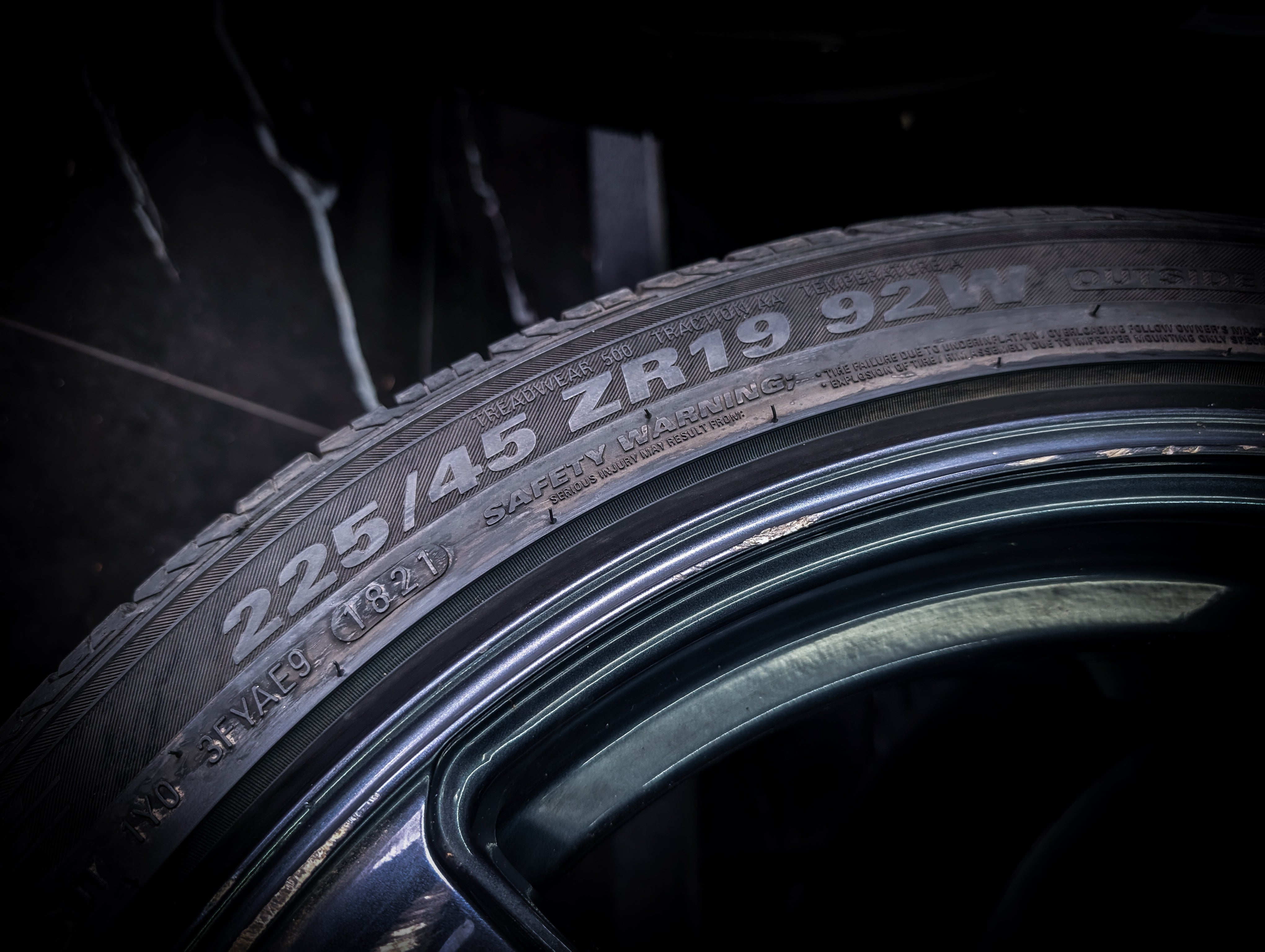 19" ENKEI RP03 Gunmetal Blue Wheels x 4