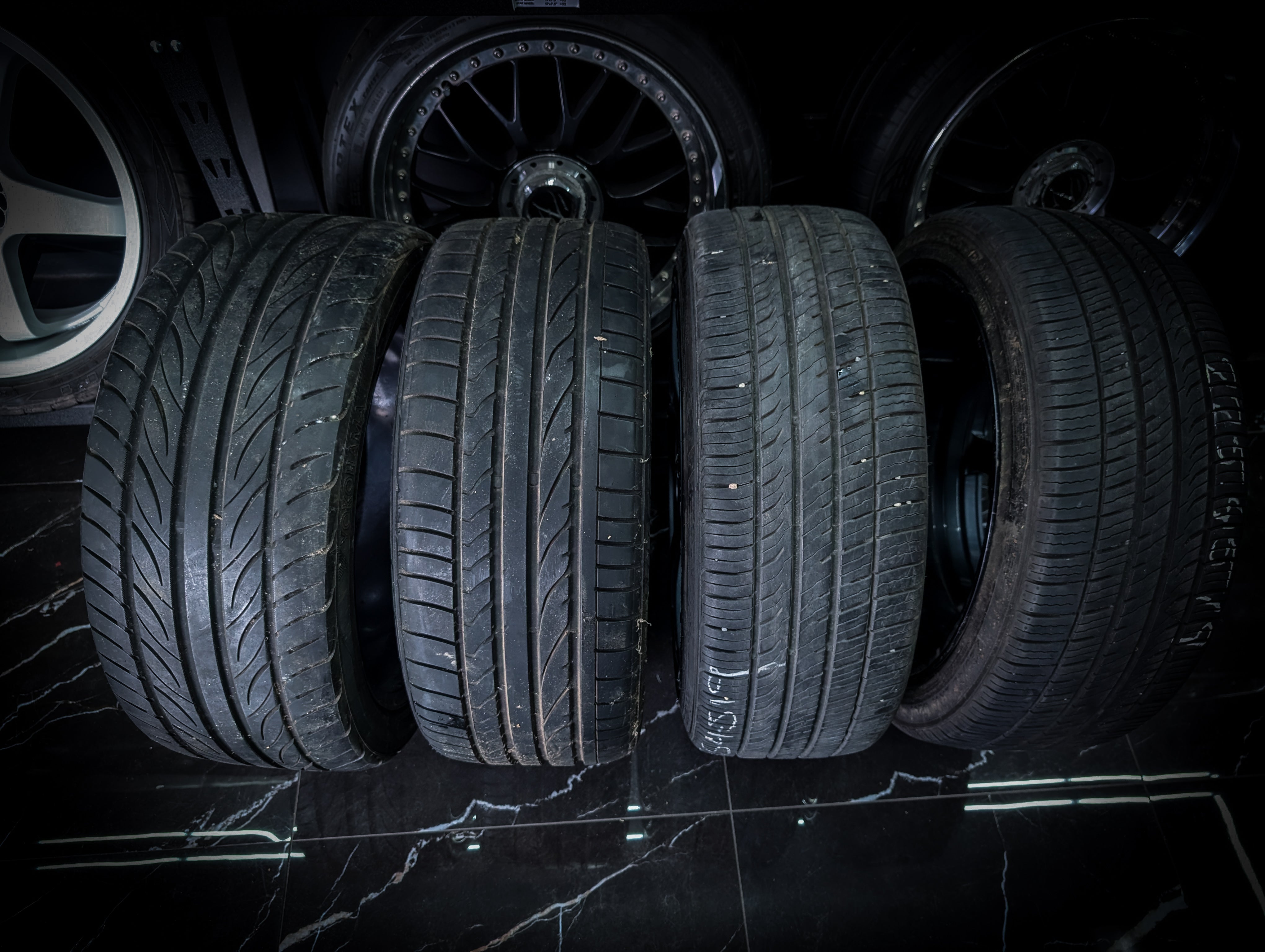 19" ENKEI RP03 Gunmetal Blue Wheels x 4