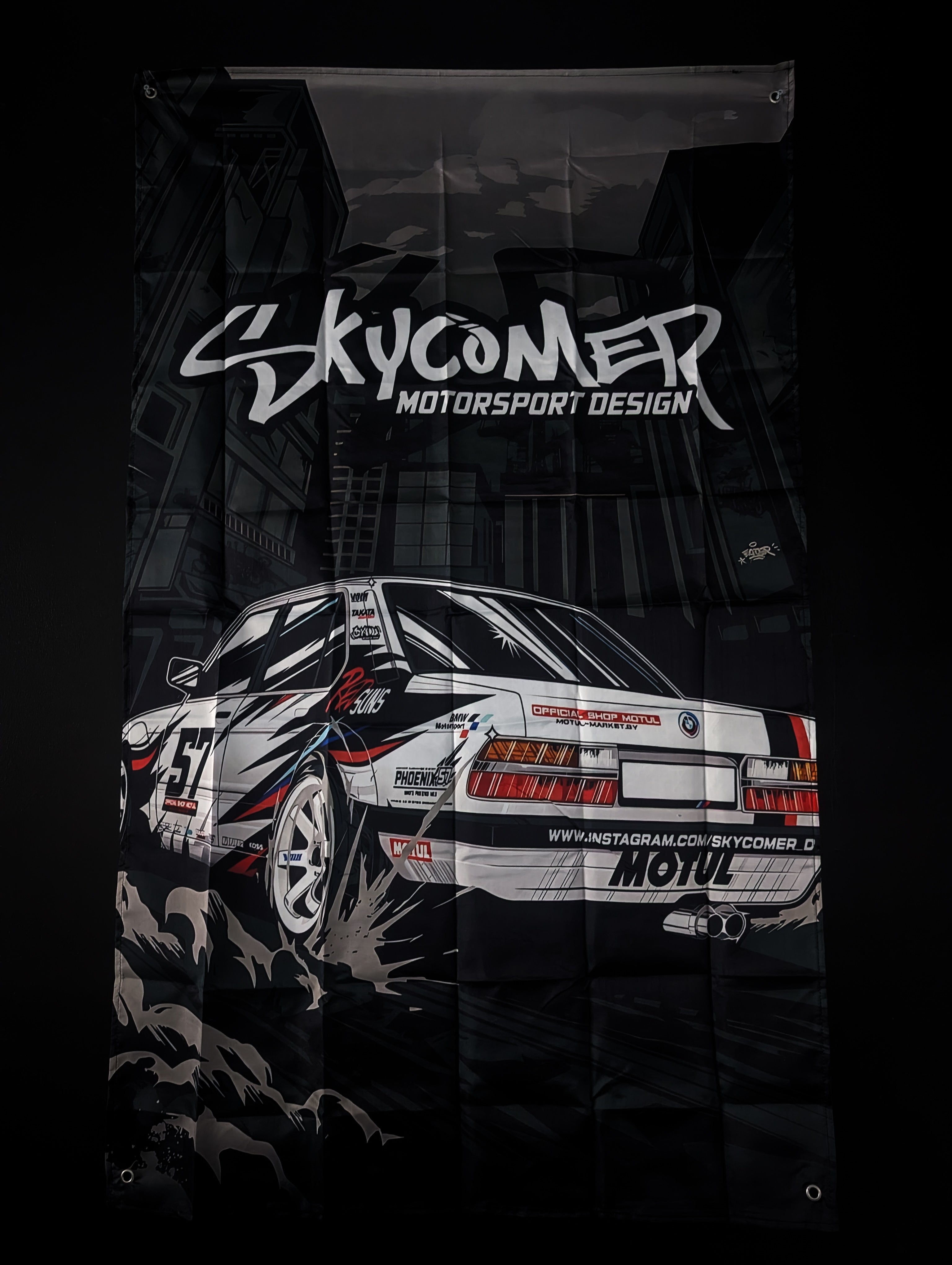 NEW! BMW "SKYCOMER Motorsport Design" Workshop Banner Flag