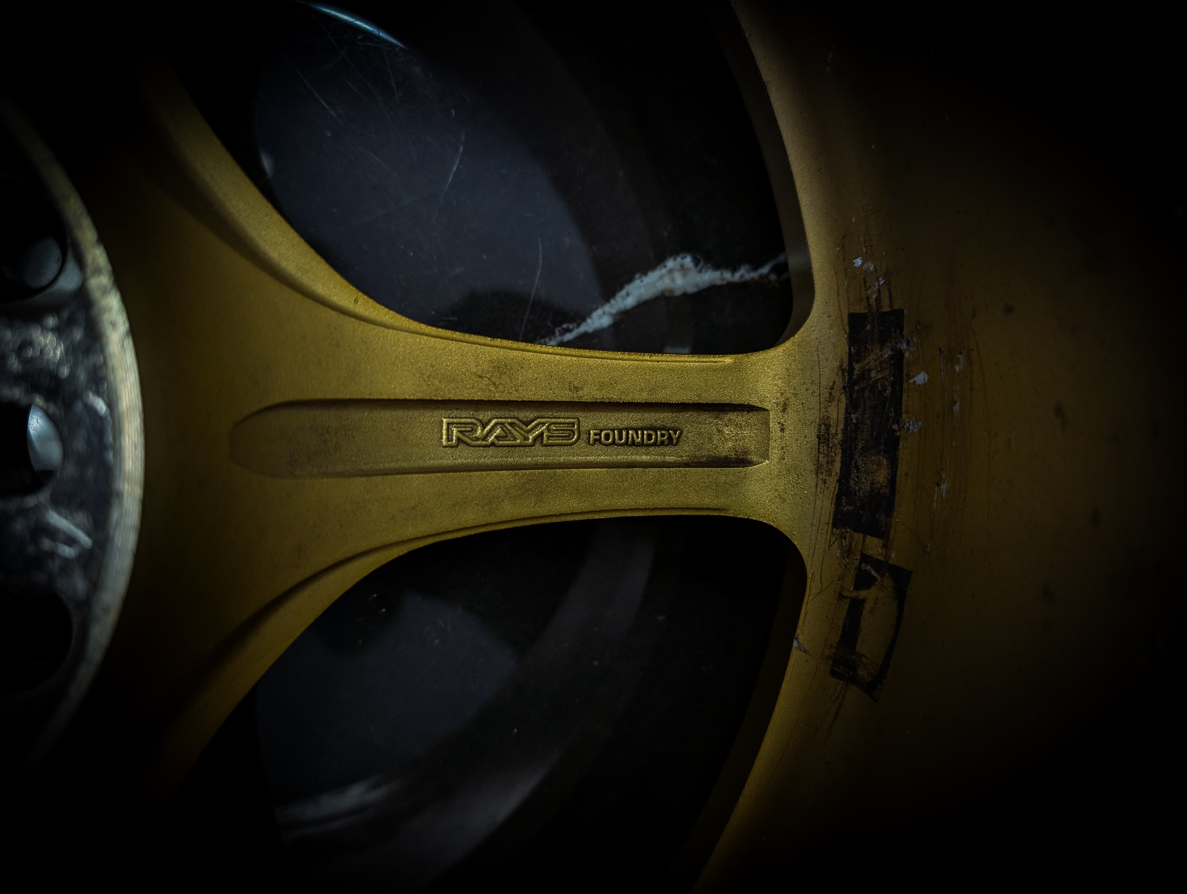 18" RAYS GRAM LIGHTS 57c Early Generation Gold Monoblock Wheels x 4