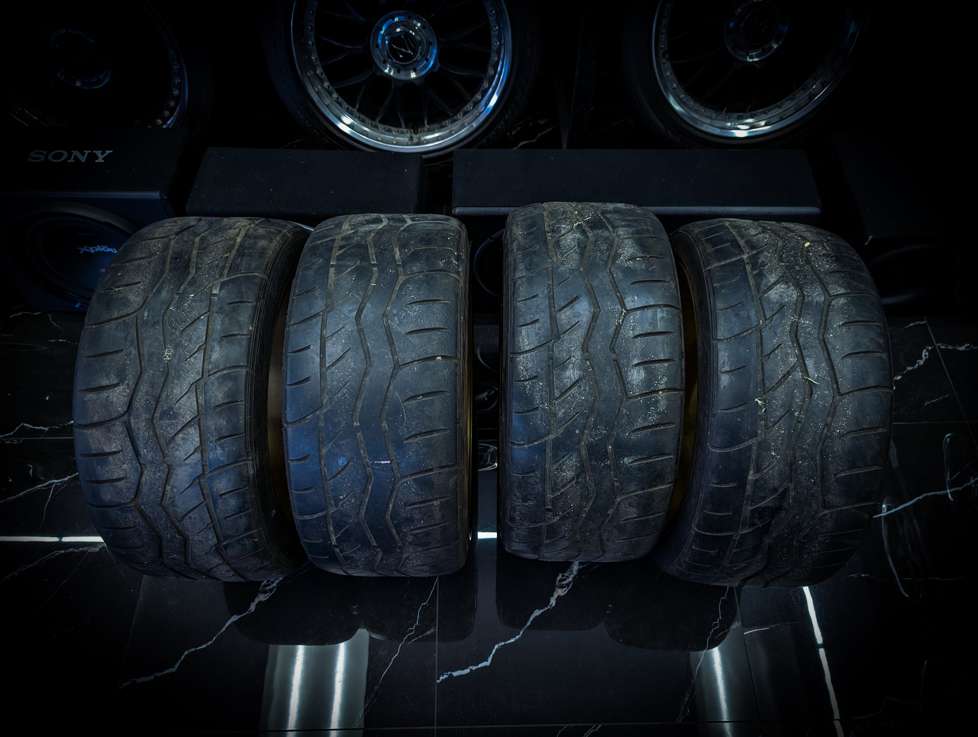 18" RAYS GRAM LIGHTS 57c Early Generation Gold Monoblock Wheels x 4